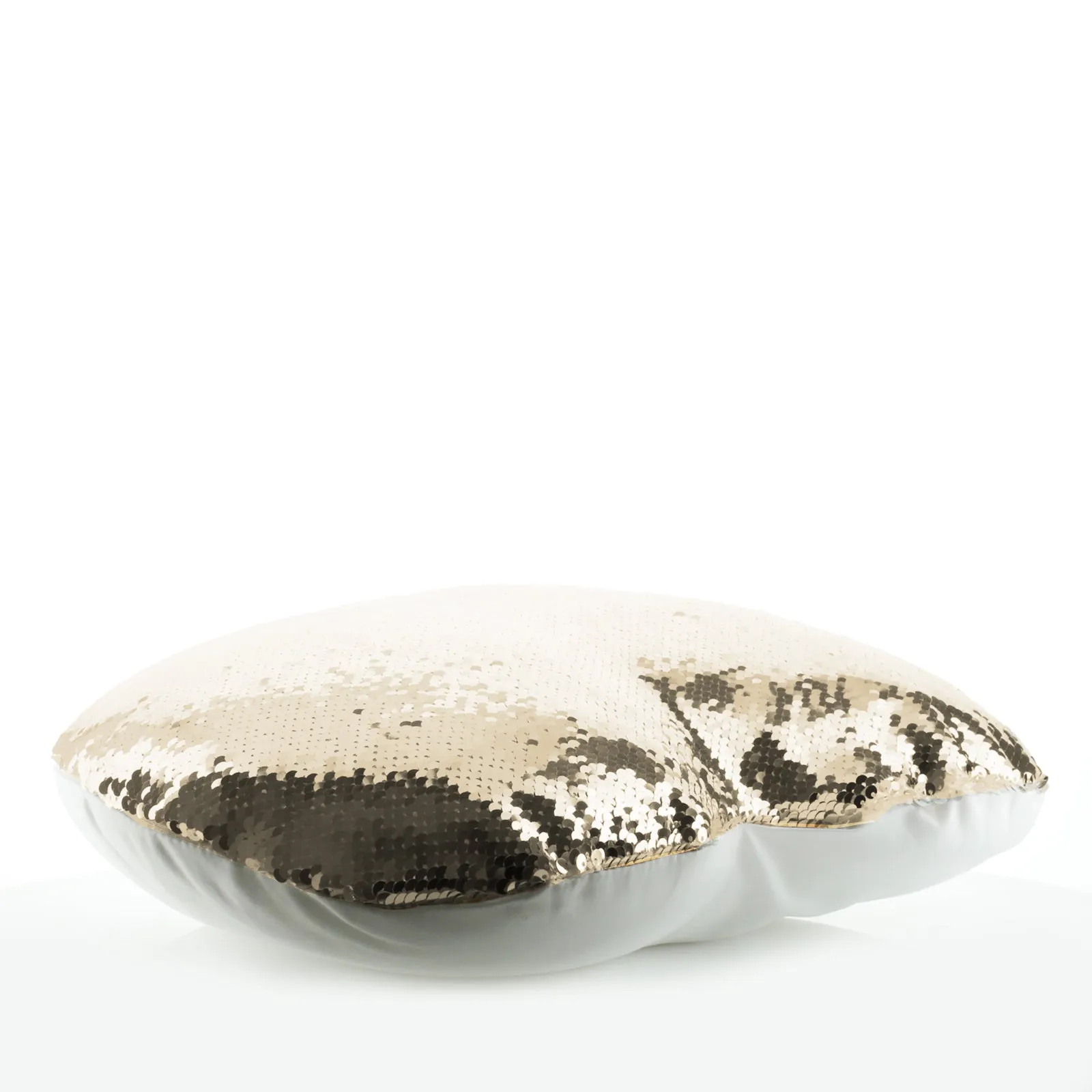 Personalised Sequin Heart Cushion with Stylish Text and Love Heart Birds Print