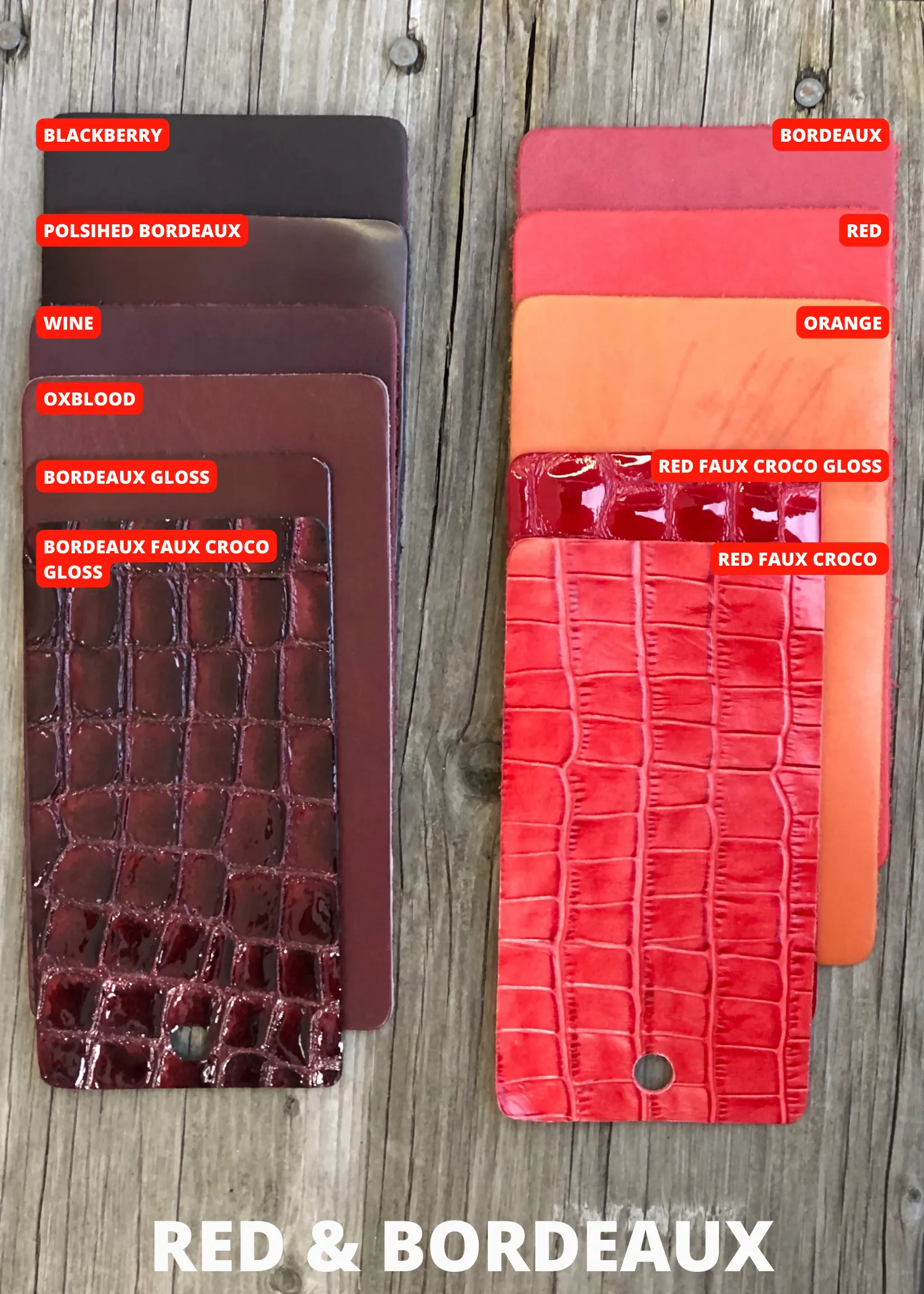 Red Faux Croco
