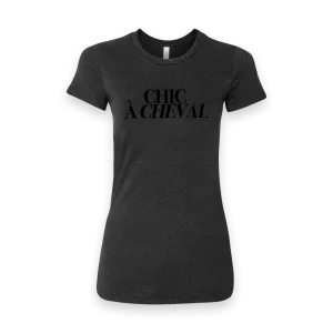 Retiring Chic à Cheval - T-shirt Women's - Black Heather