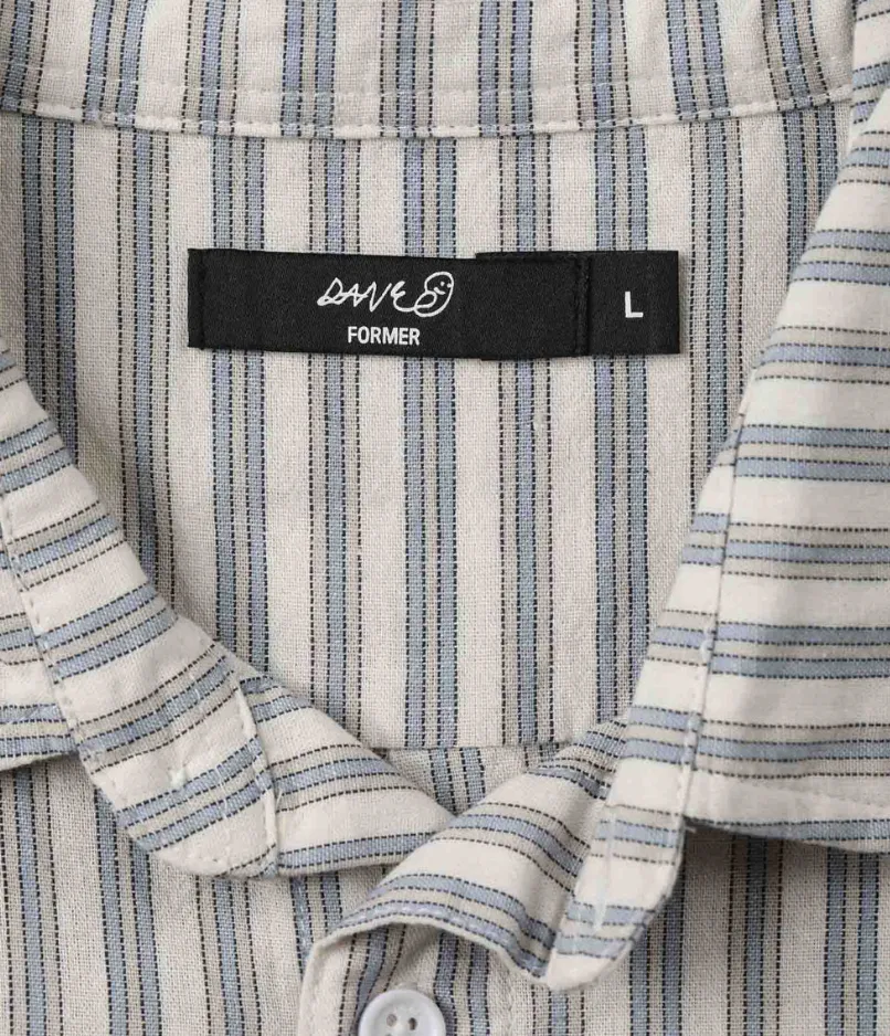 REYNOLDS STRIPE SS SHIRT - BONE
