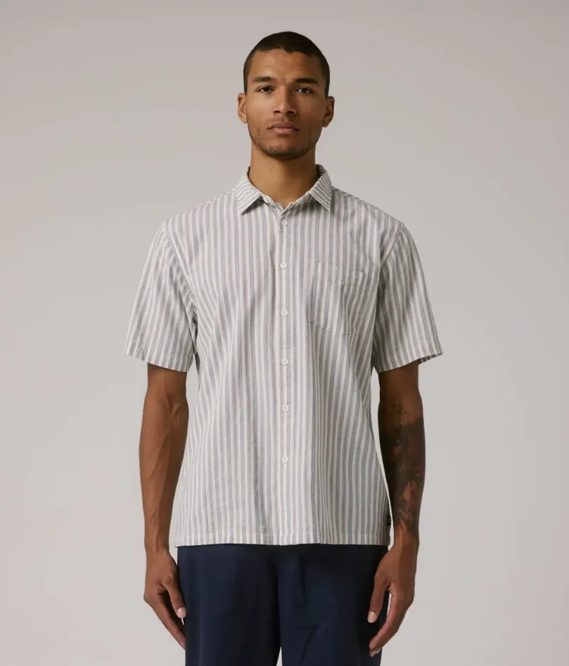 REYNOLDS STRIPE SS SHIRT - BONE