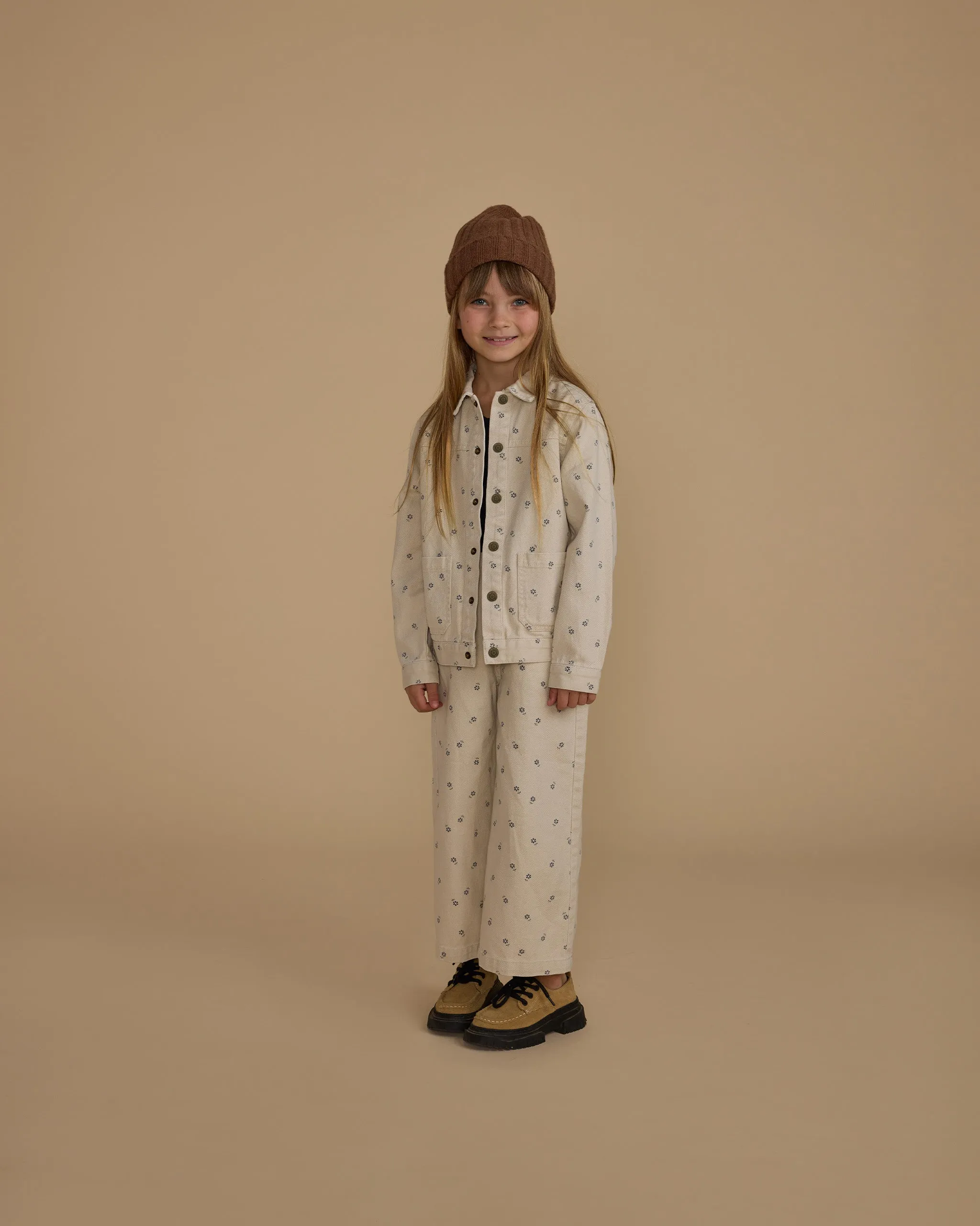 RYLEE & CRU- Blue Daisy Denim Chore Coat