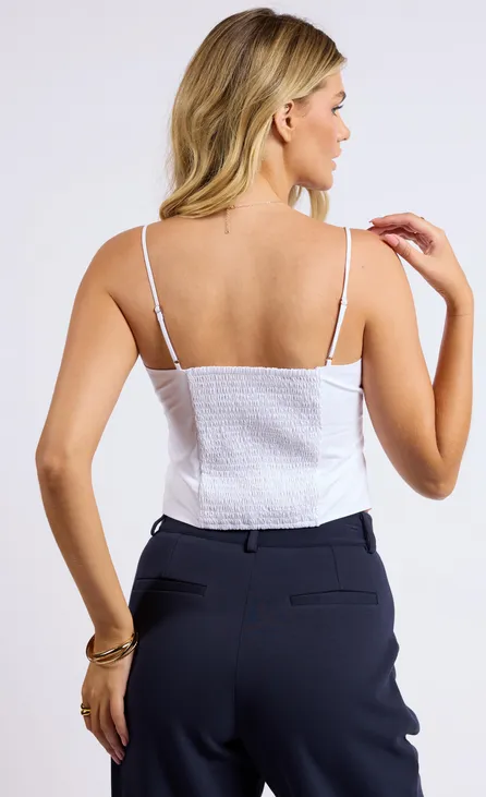 Sadie & Sage ROWENA BUTTON CROP TOP