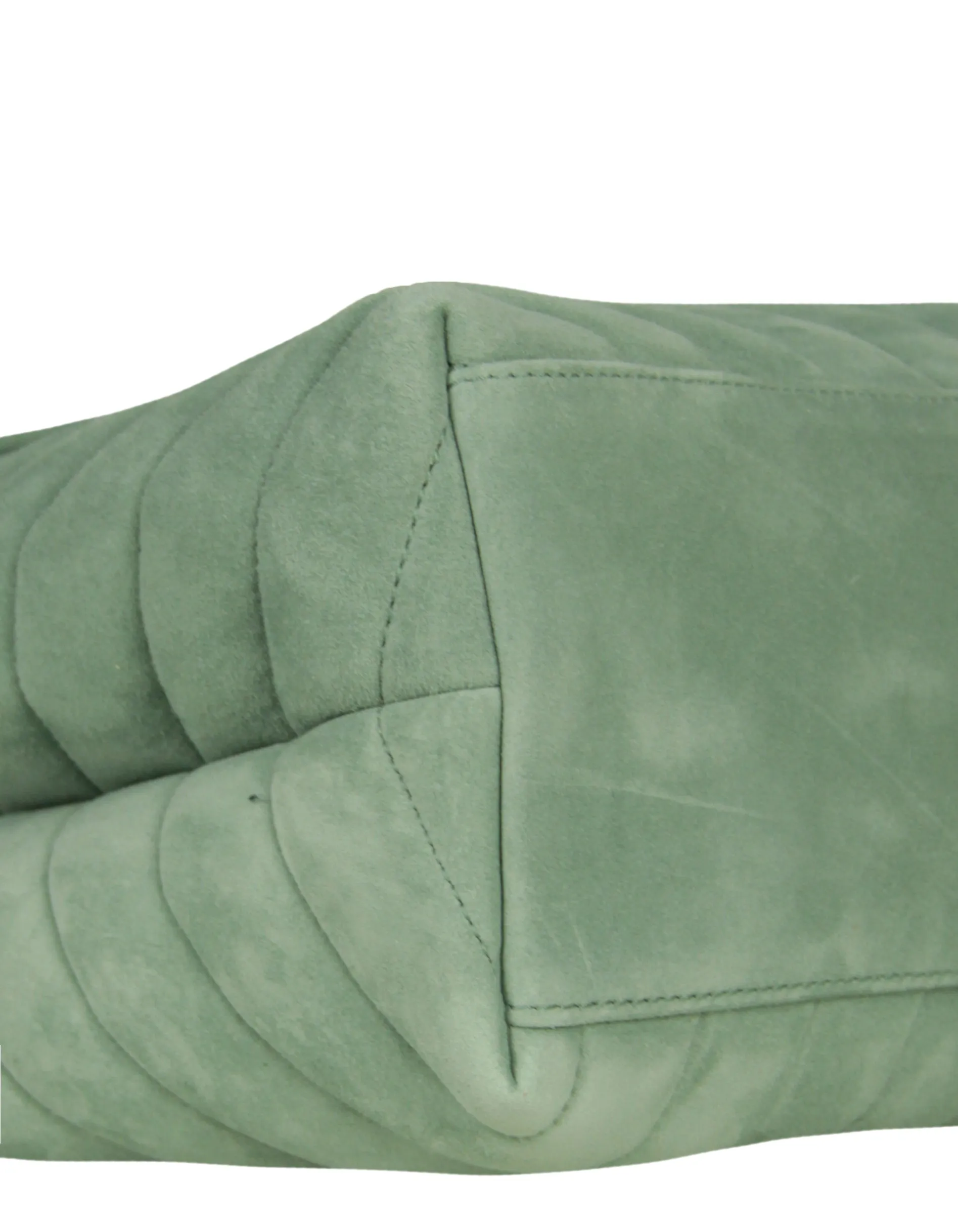 Saint Laurent Vert Opaline Suede Y Medium Loulou Chain Shoulder Bag