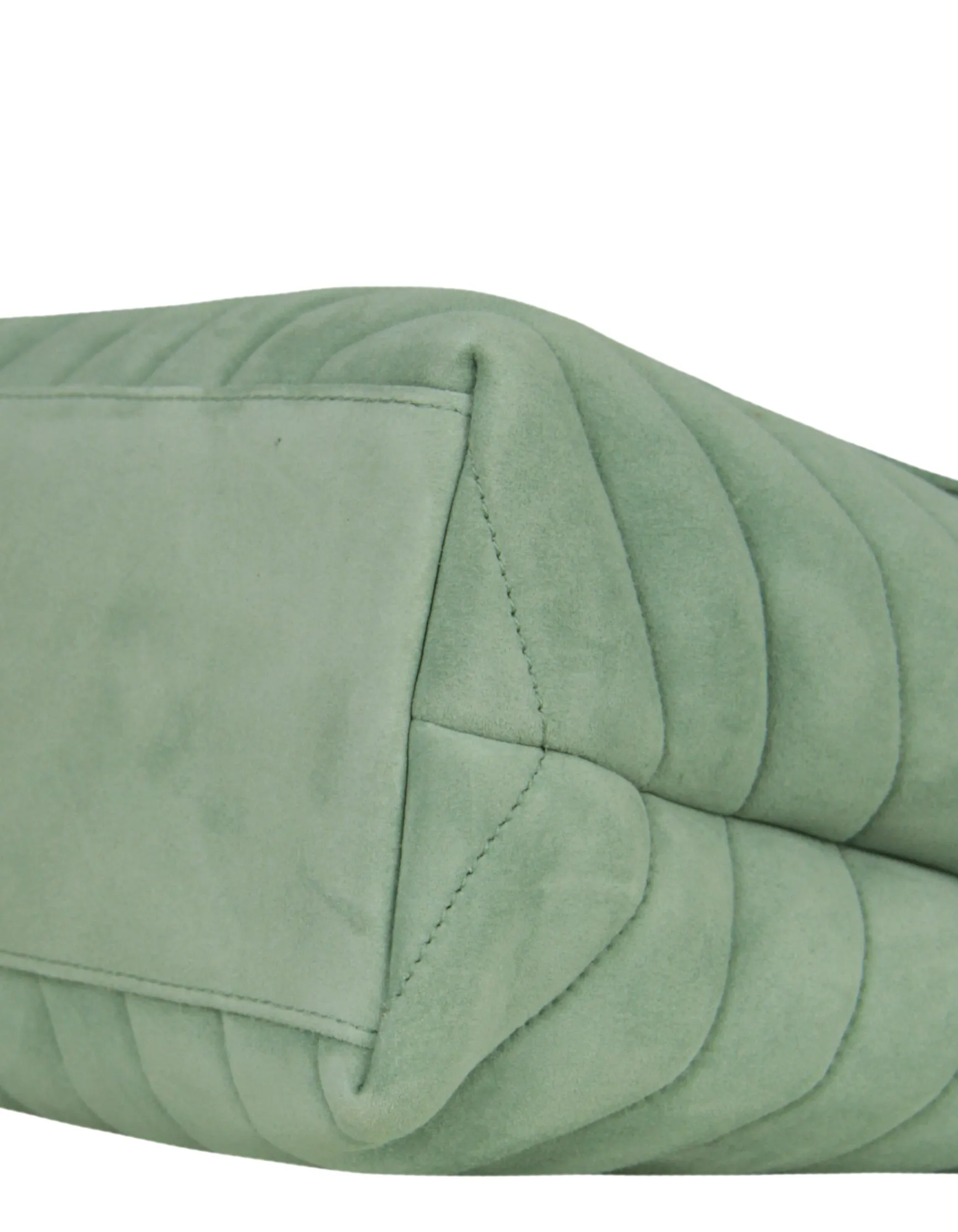 Saint Laurent Vert Opaline Suede Y Medium Loulou Chain Shoulder Bag
