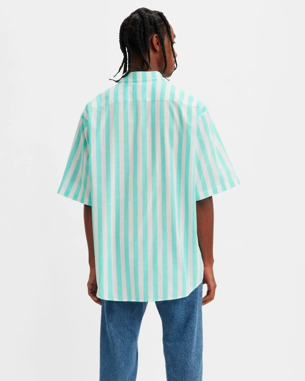 Skate SS Woven Shirt - 90s Blue Stripe