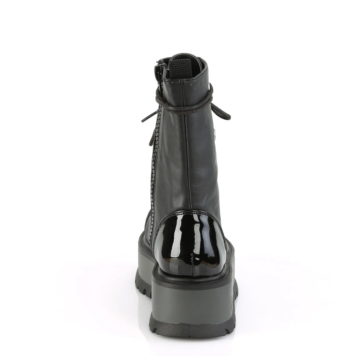 SLACKER-150  Black Vegan Leather-Patent
