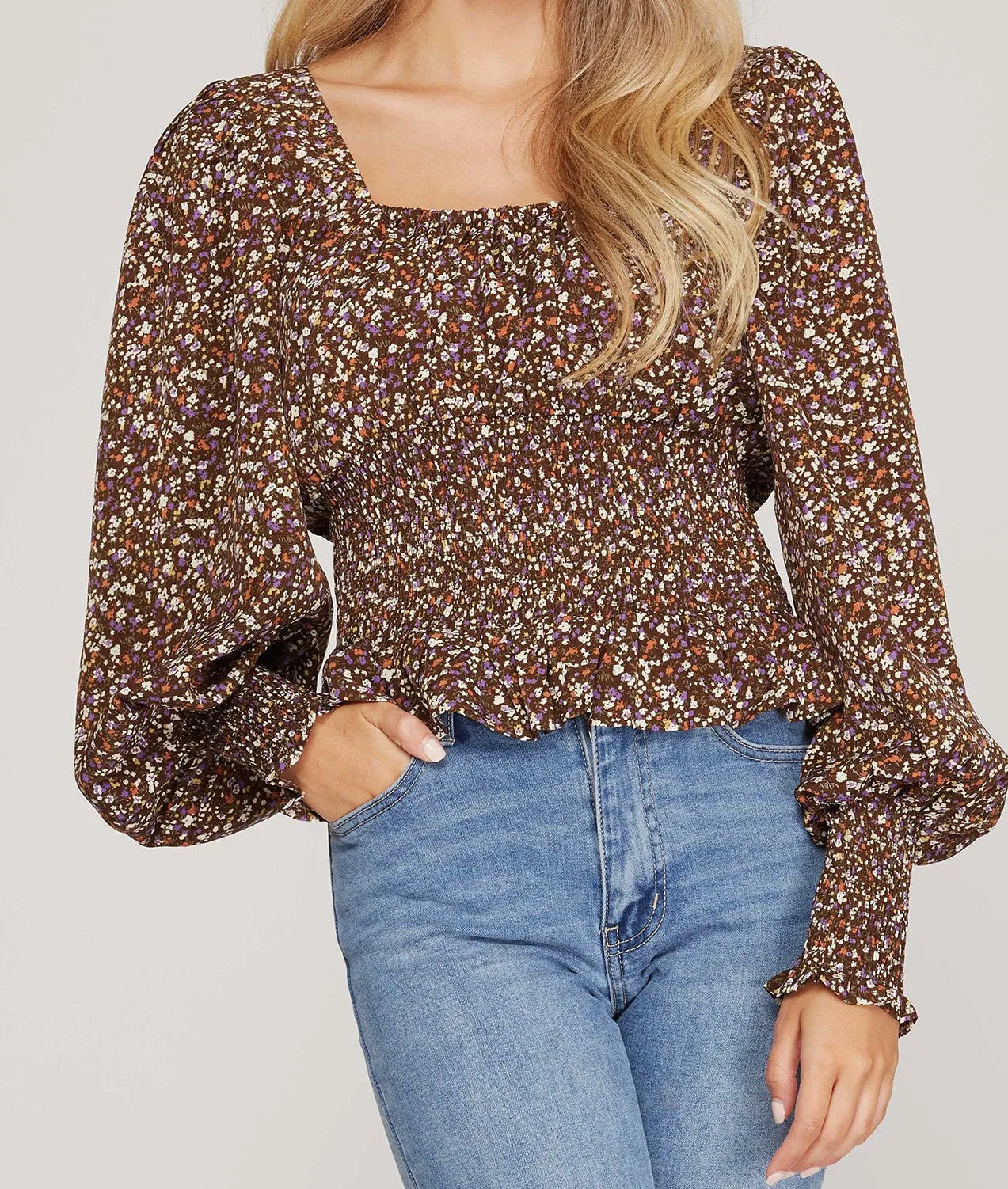 SOFIA TOP - BROWN