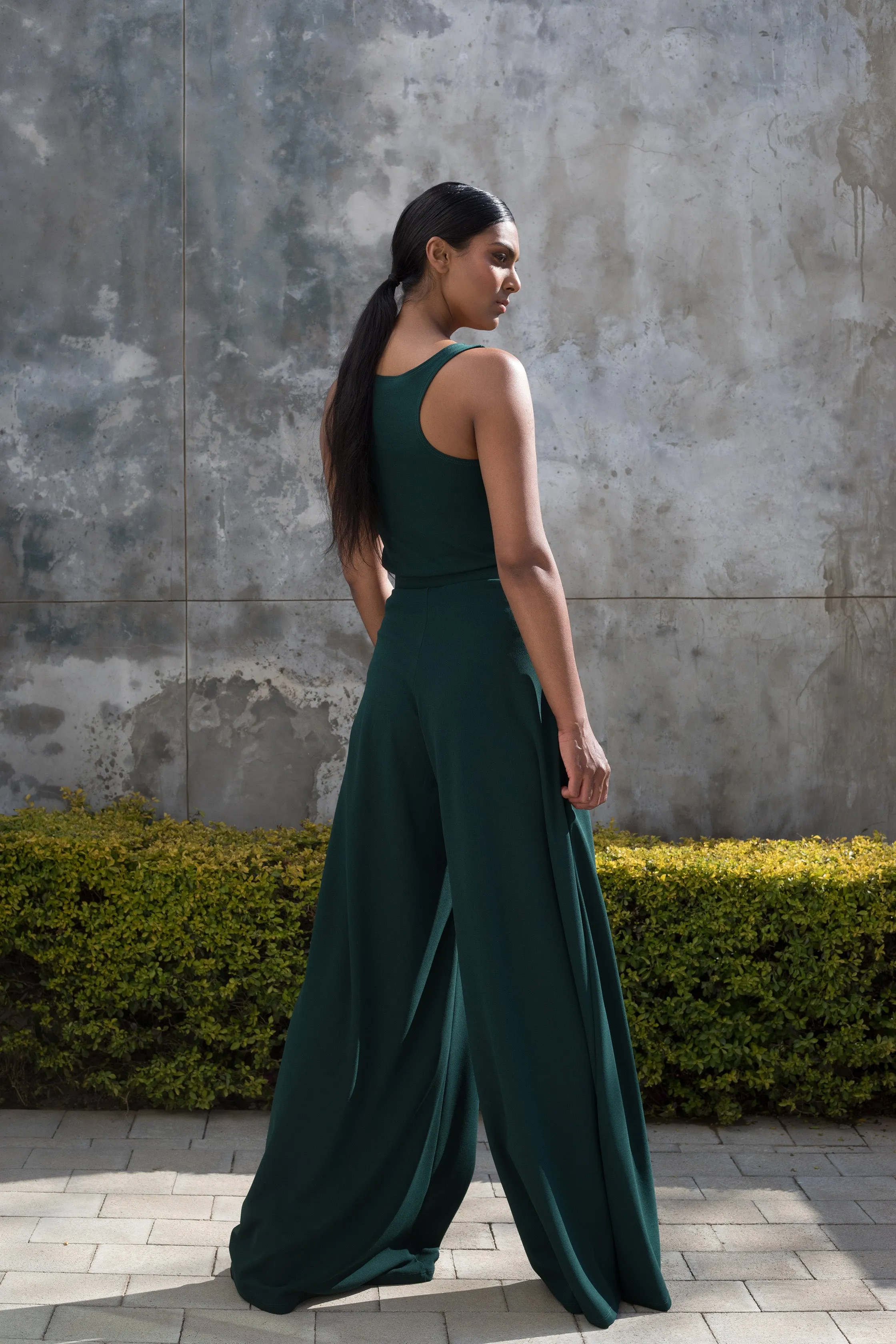 Spring 2022 - Emerald Green Stroll Wide Leg Pants