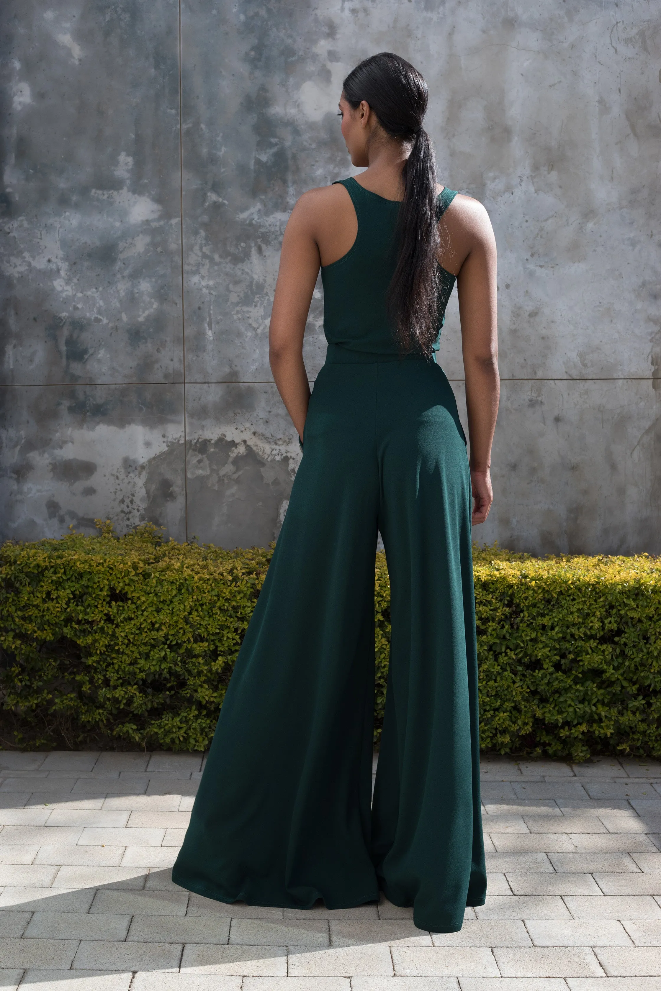 Spring 2022 - Emerald Green Stroll Wide Leg Pants