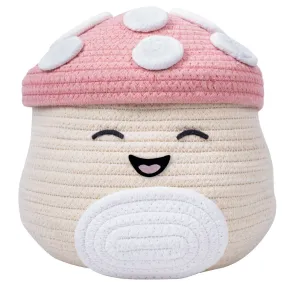 Squishmallows Malcolm the Mushroom Woven Storage Basket