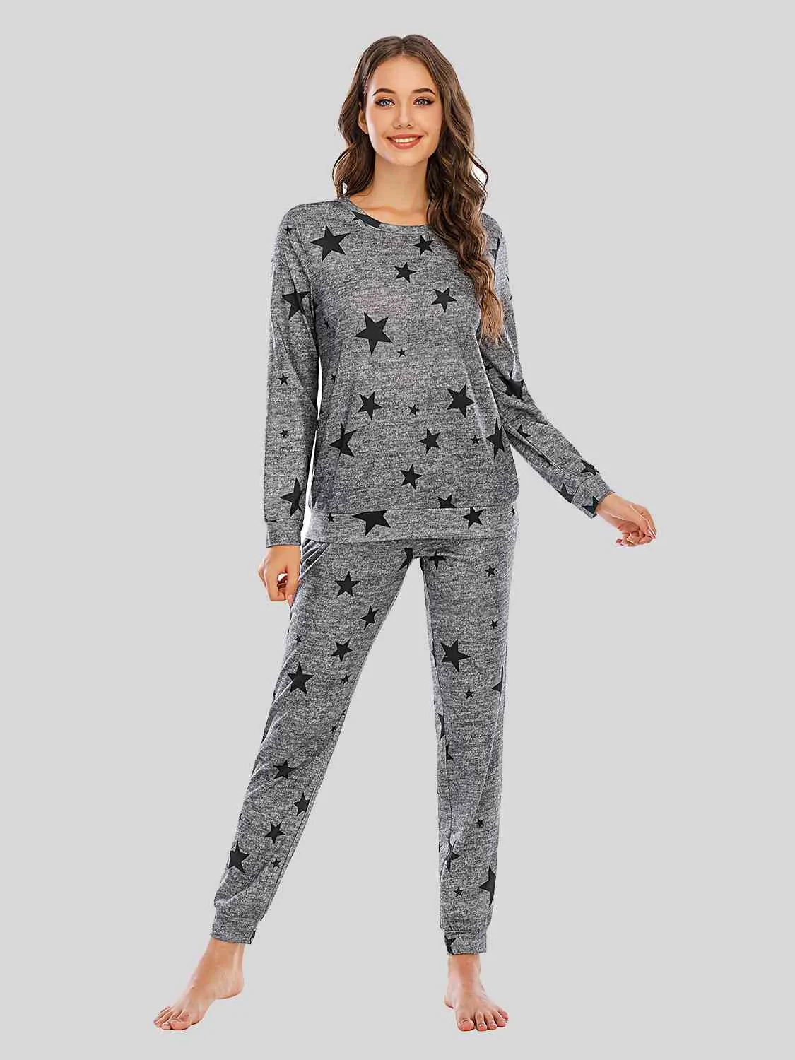 Star Top and Pants Lounge Set (4 Colors)