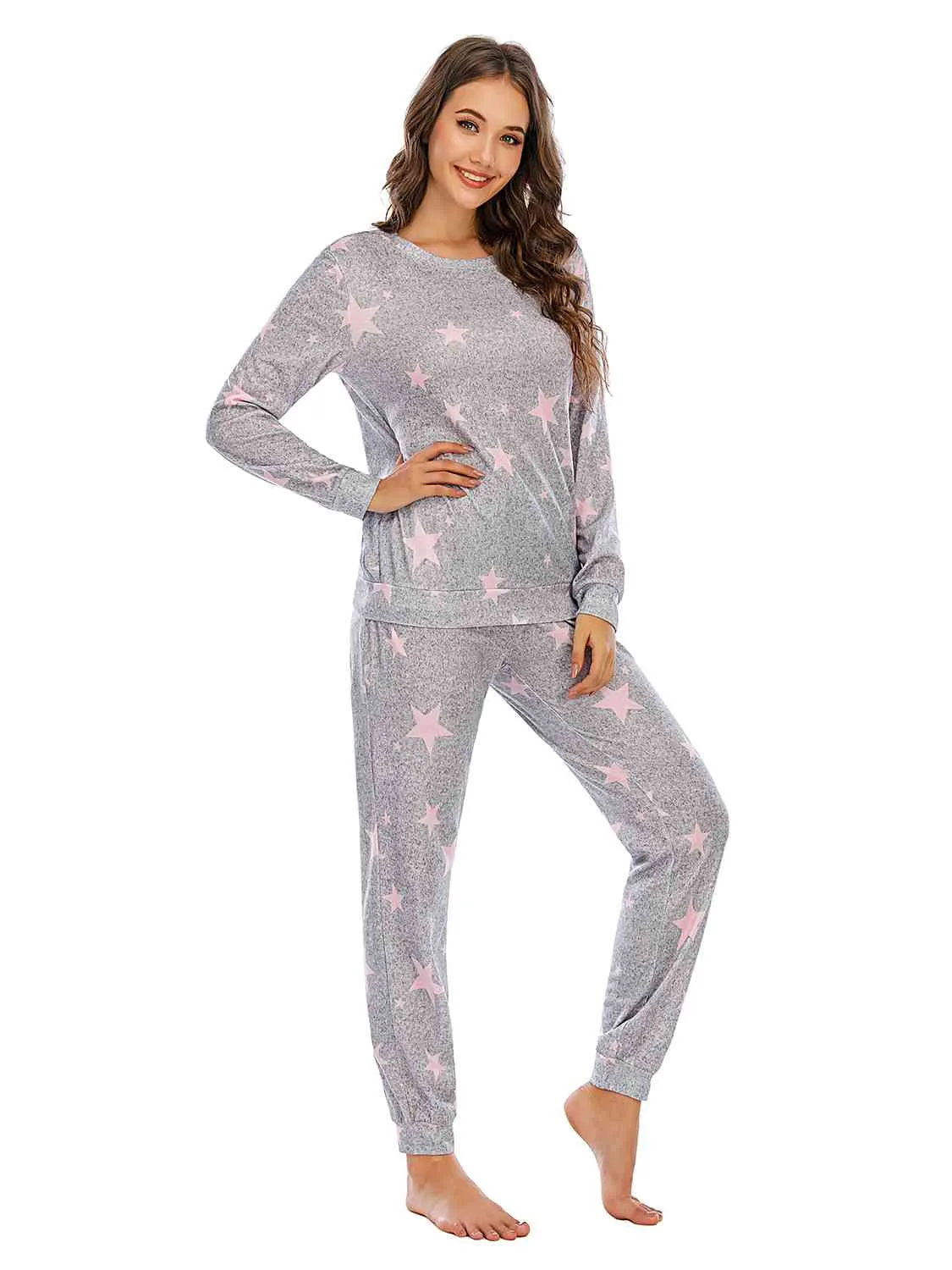 Star Top and Pants Lounge Set (4 Colors)