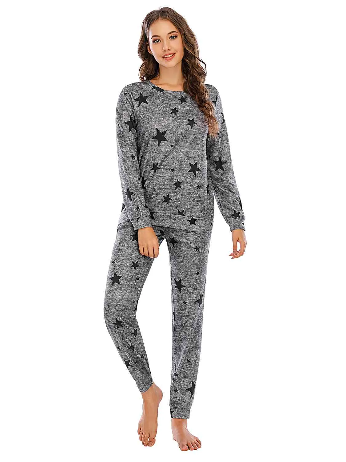 Star Top and Pants Lounge Set (4 Colors)