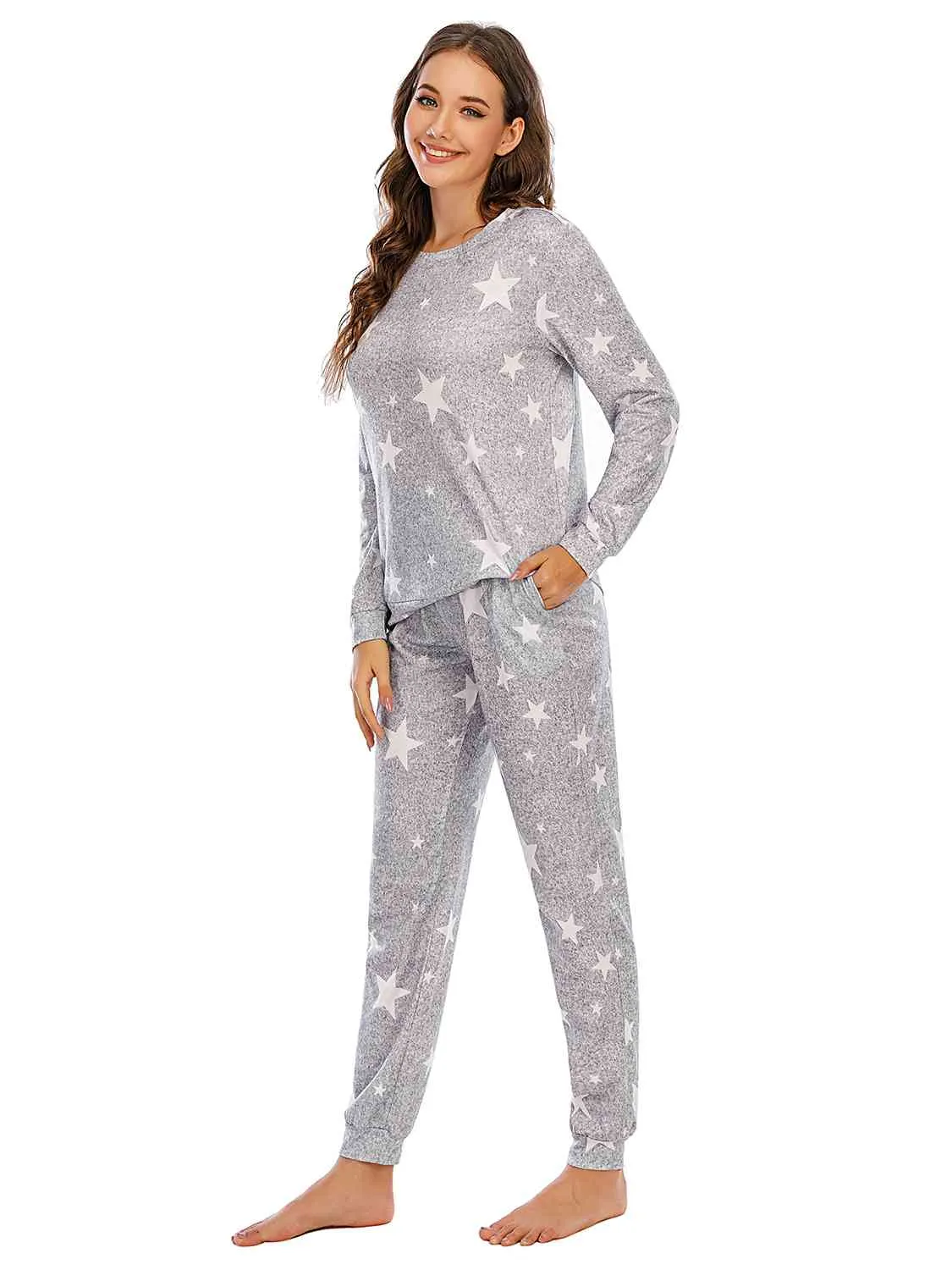 Star Top and Pants Lounge Set (4 Colors)