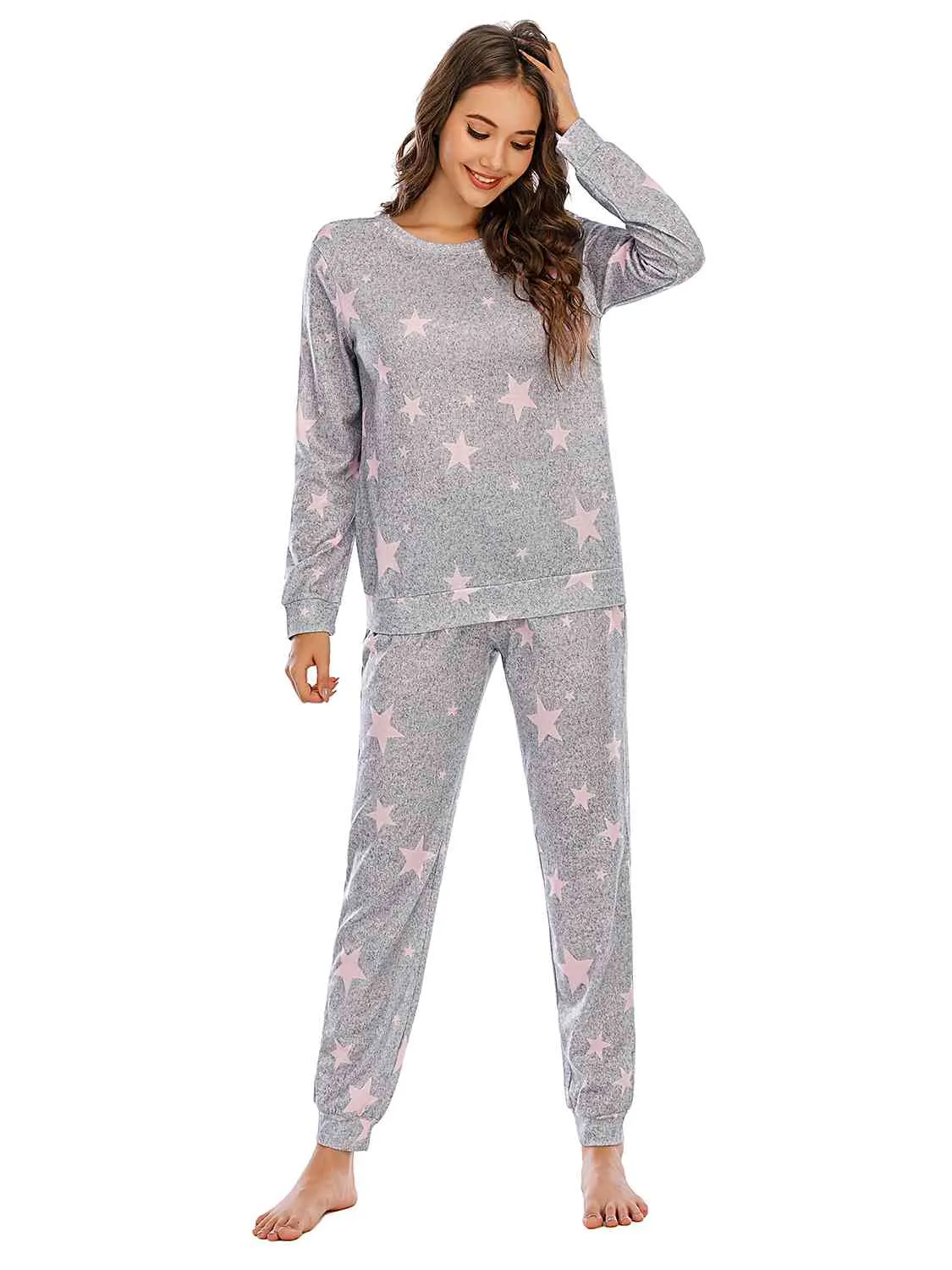 Star Top and Pants Lounge Set (4 Colors)