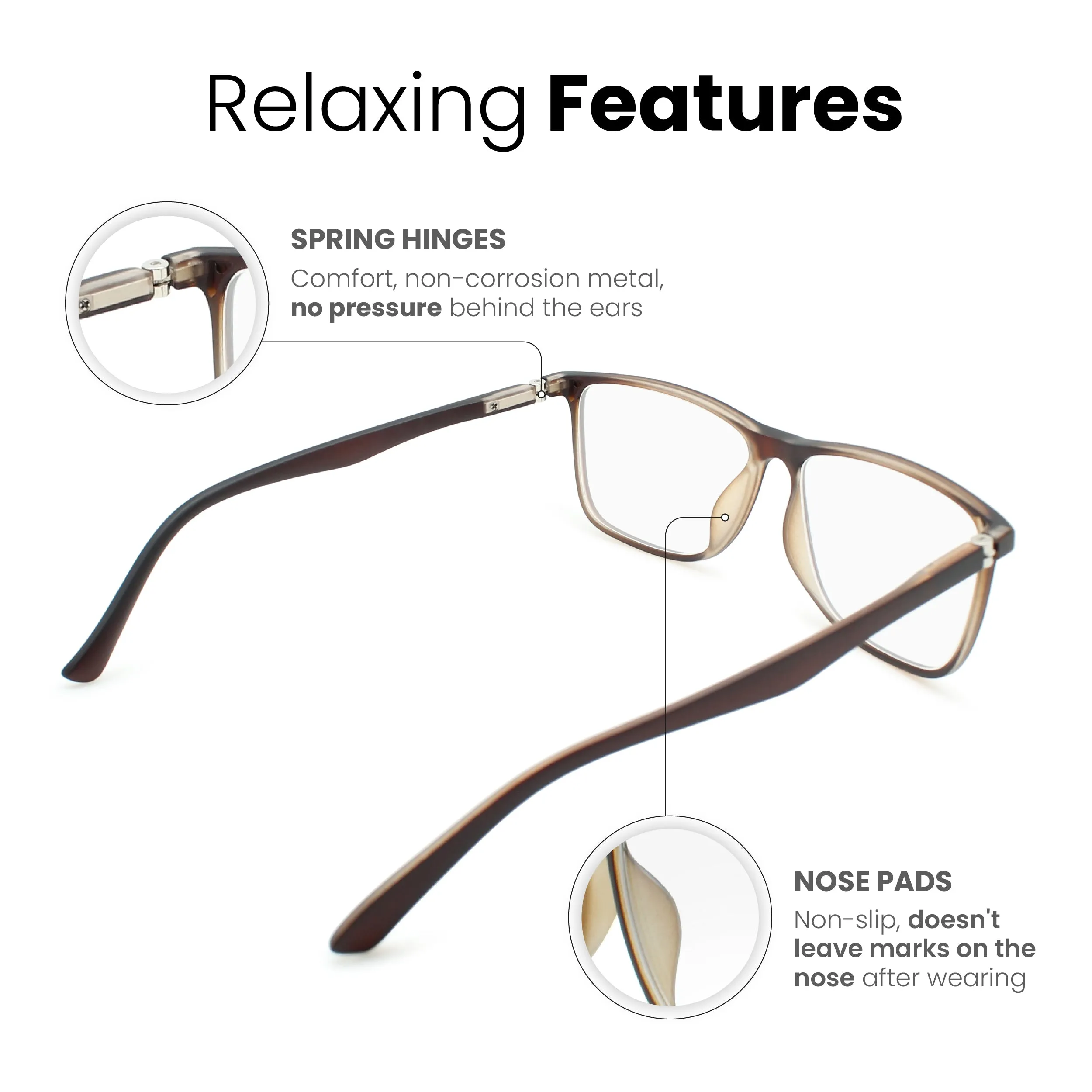 Stylish Wide Frame Reading Glasses for Men | R-775
