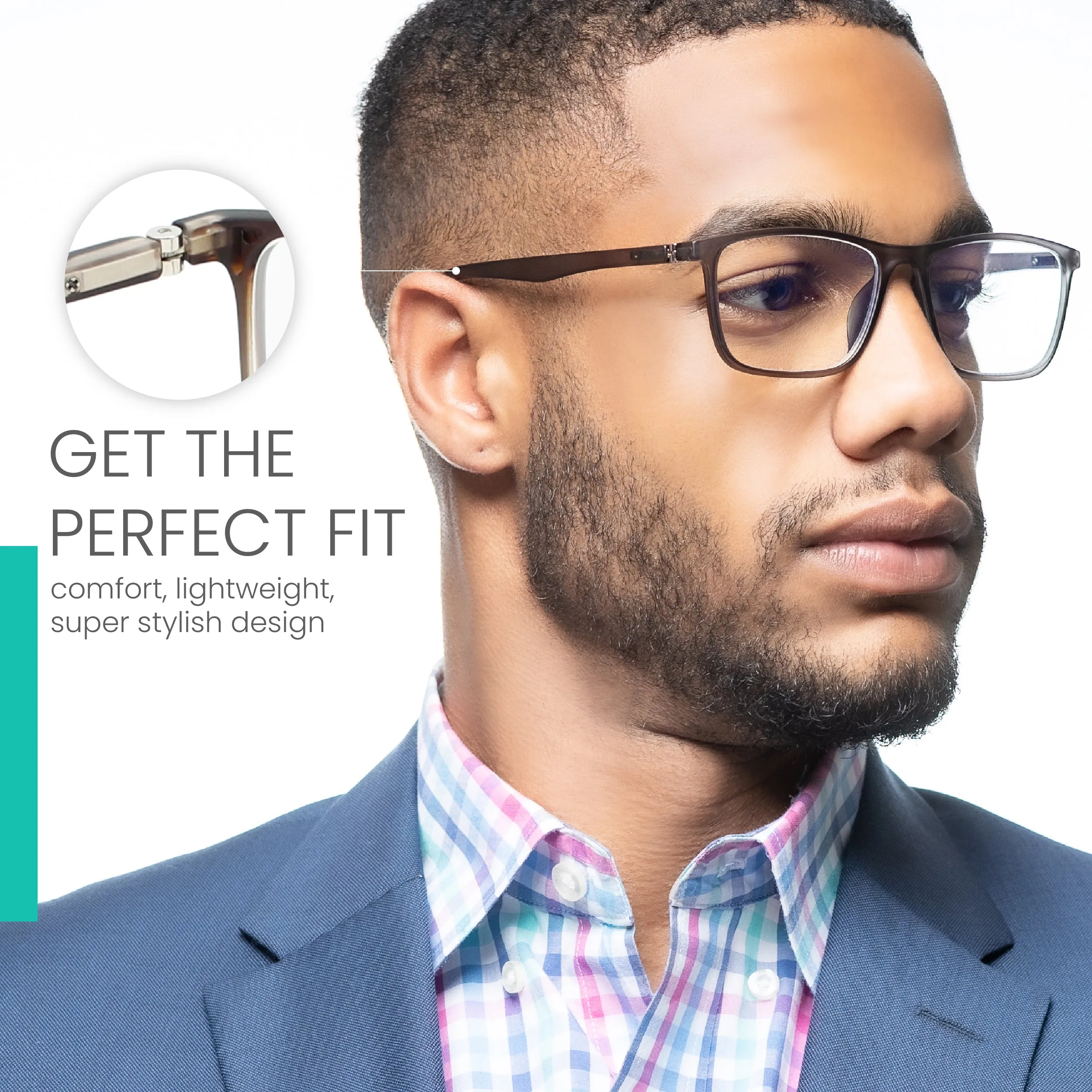 Stylish Wide Frame Reading Glasses for Men | R-775