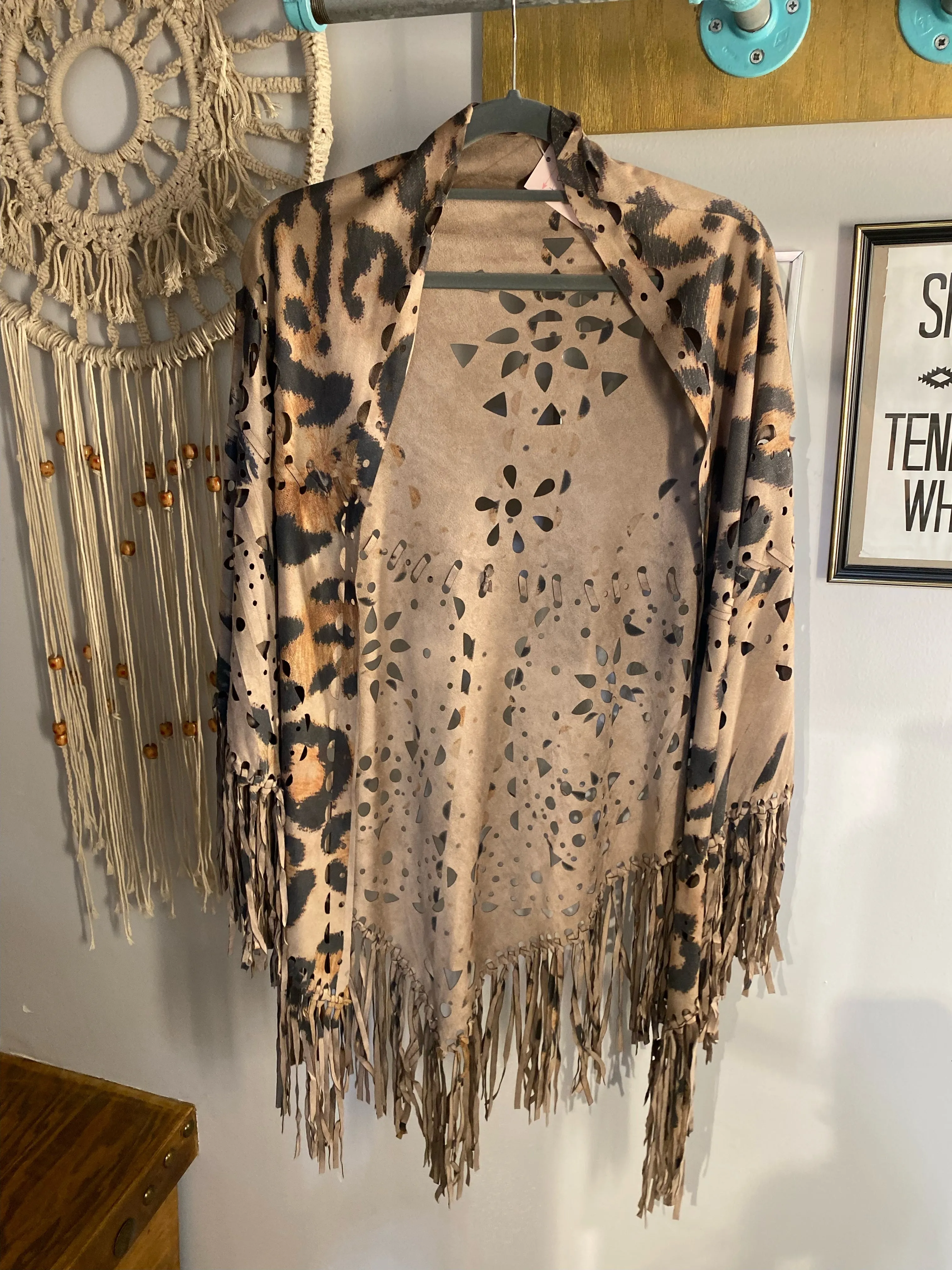 Suede & Fringe - Brown PRINT
