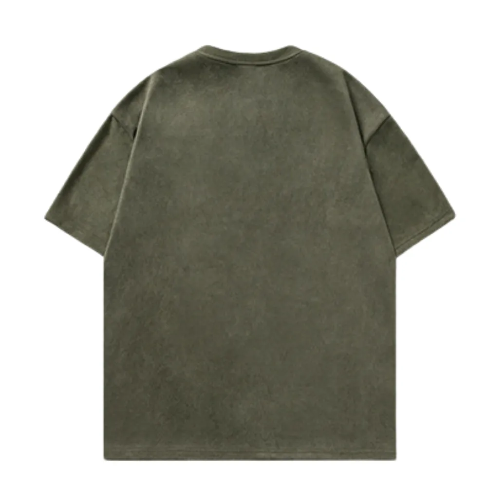 Suede Mountain Embroidery T-Shirt