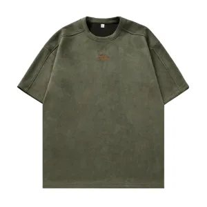 Suede Mountain Embroidery T-Shirt