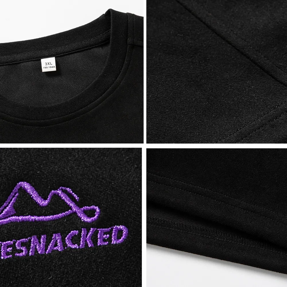 Suede Mountain Embroidery T-Shirt