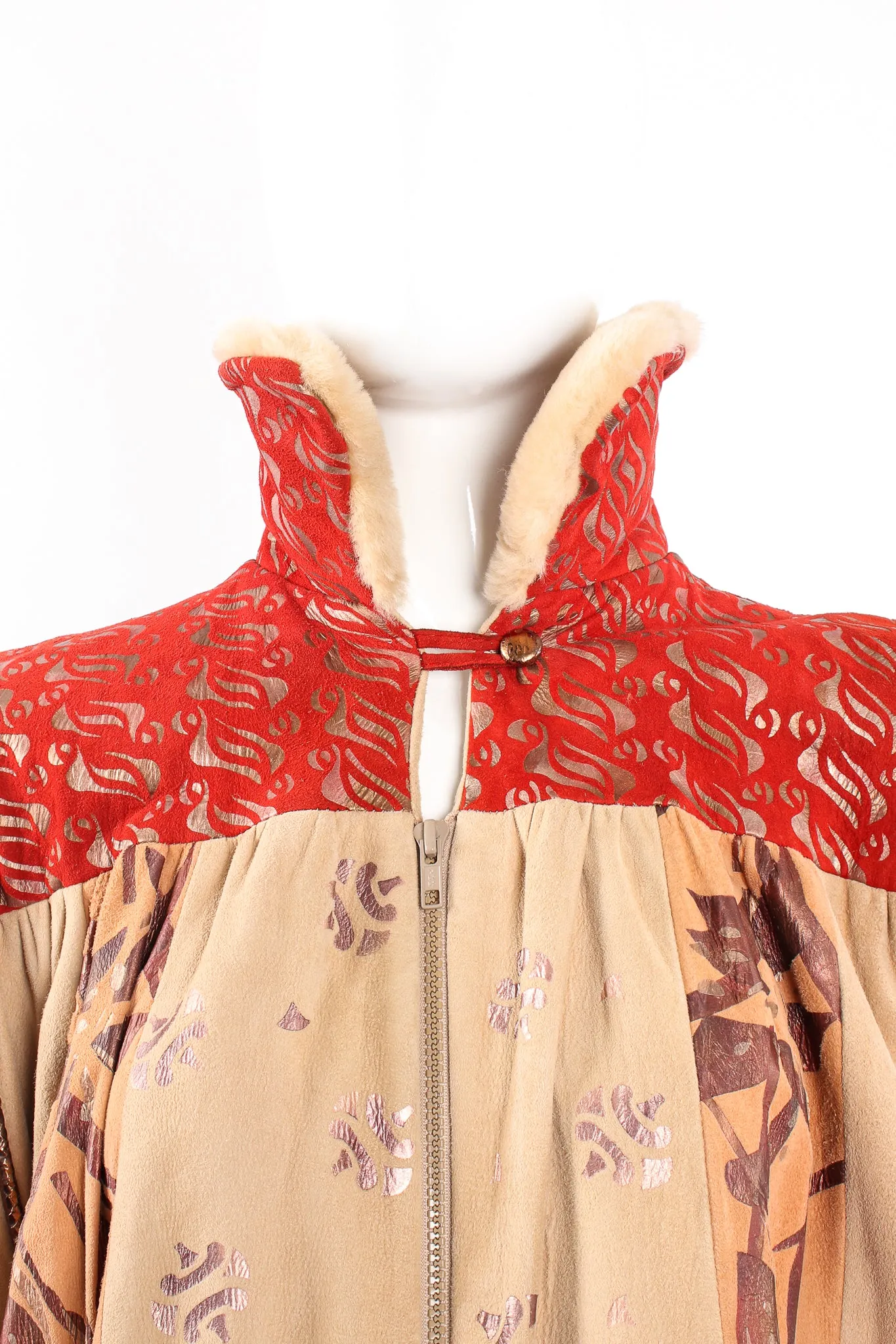 Suede Patchwork Bomber Jacket