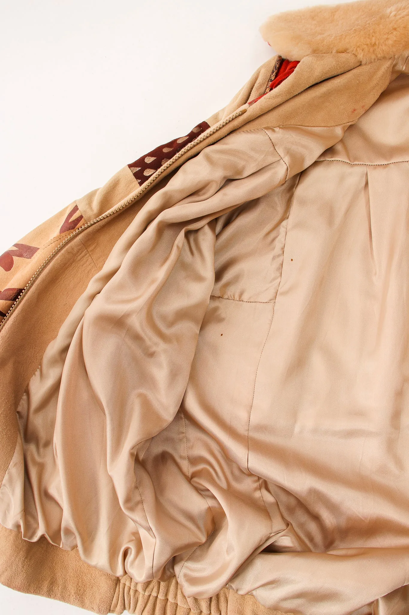 Suede Patchwork Bomber Jacket