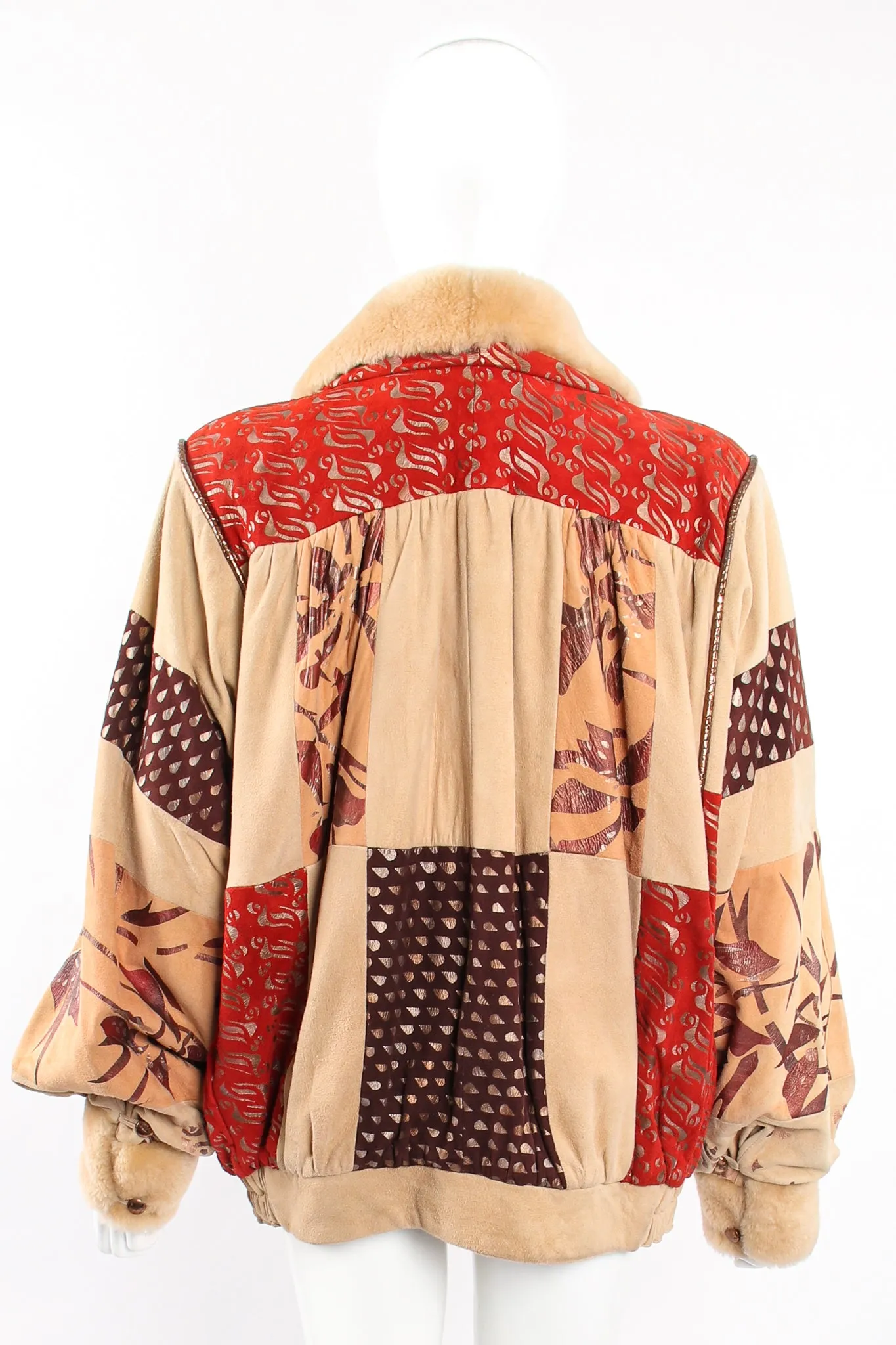 Suede Patchwork Bomber Jacket