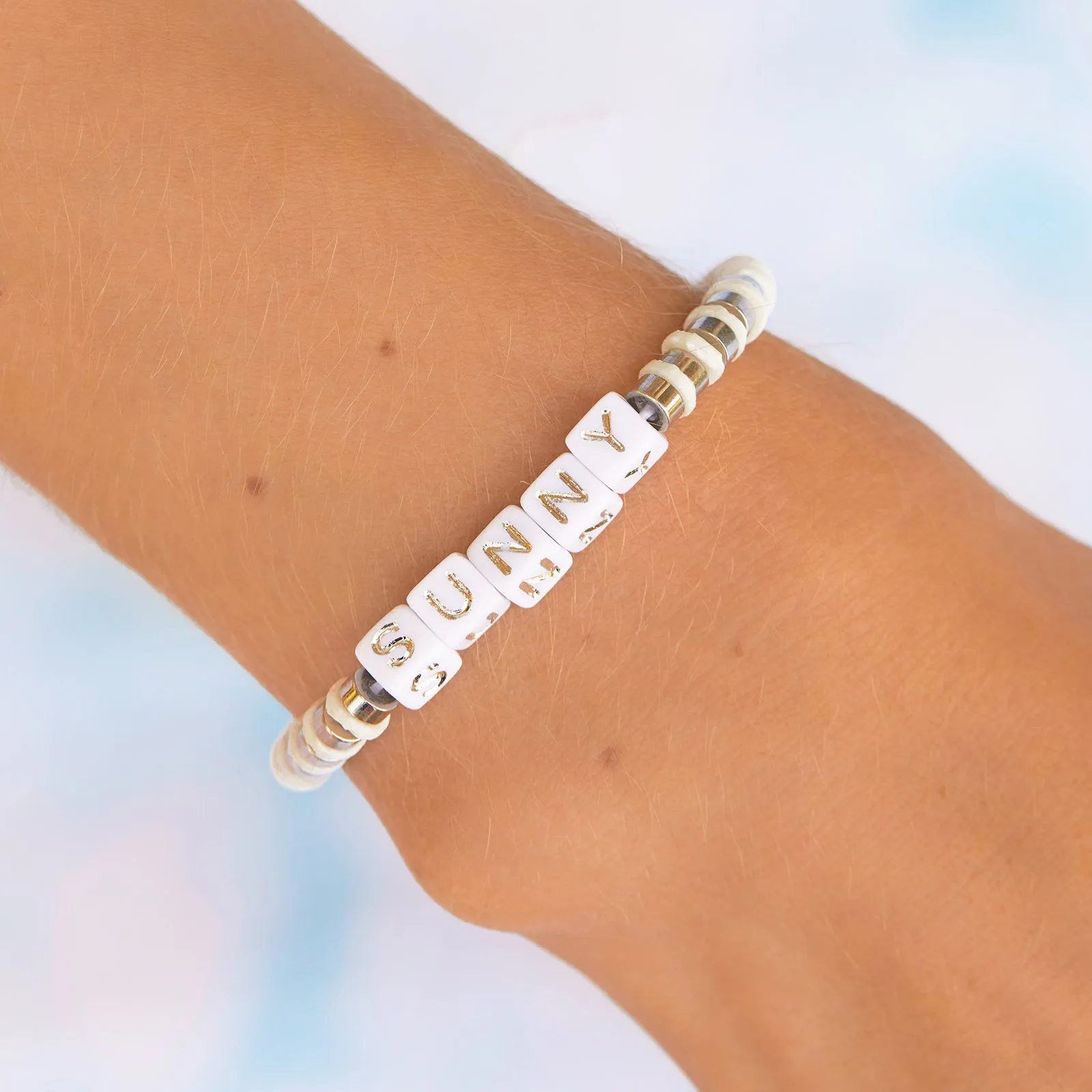 Sunny Days Alphabet Beaded Bracelet