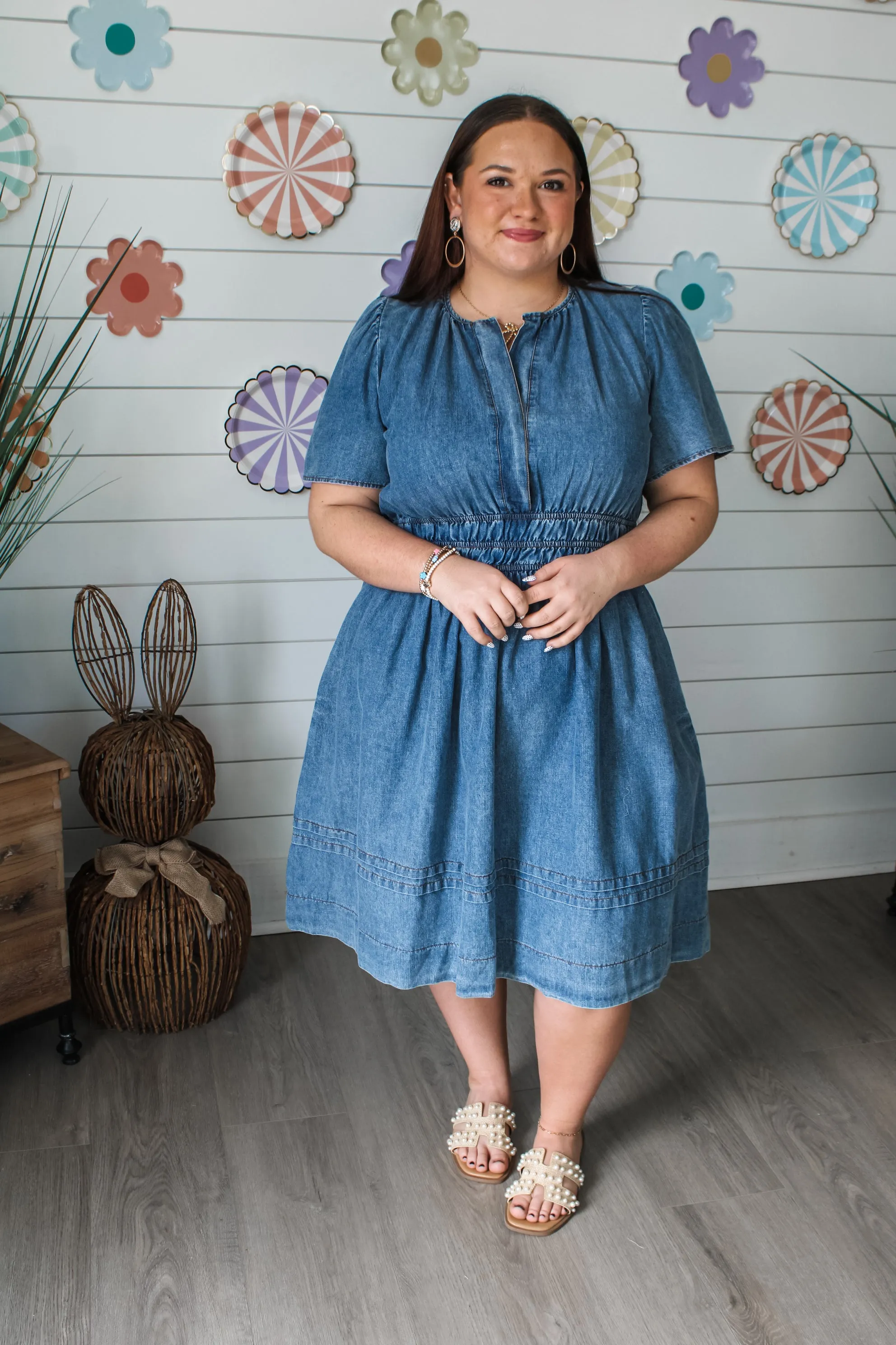 Sunny Weekends Denim Dress • Medium Wash - PLUS