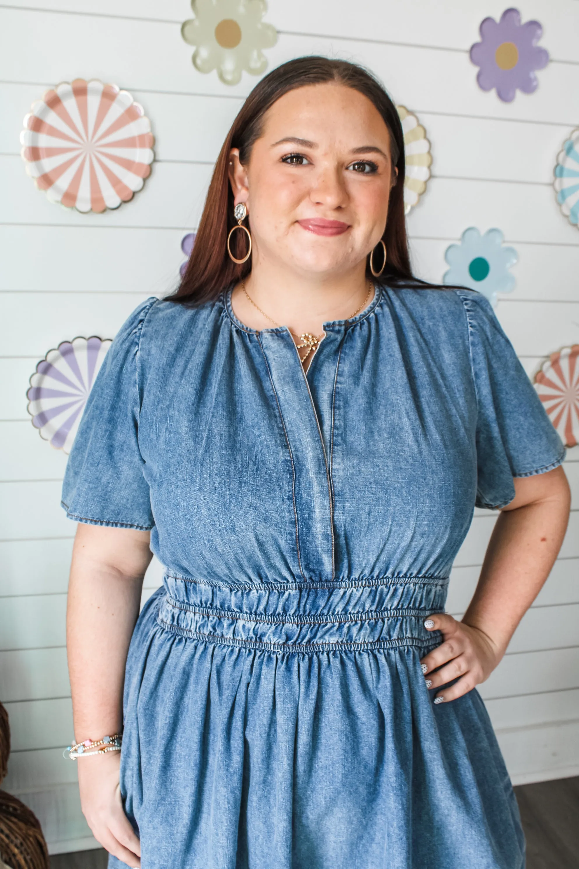 Sunny Weekends Denim Dress • Medium Wash - PLUS