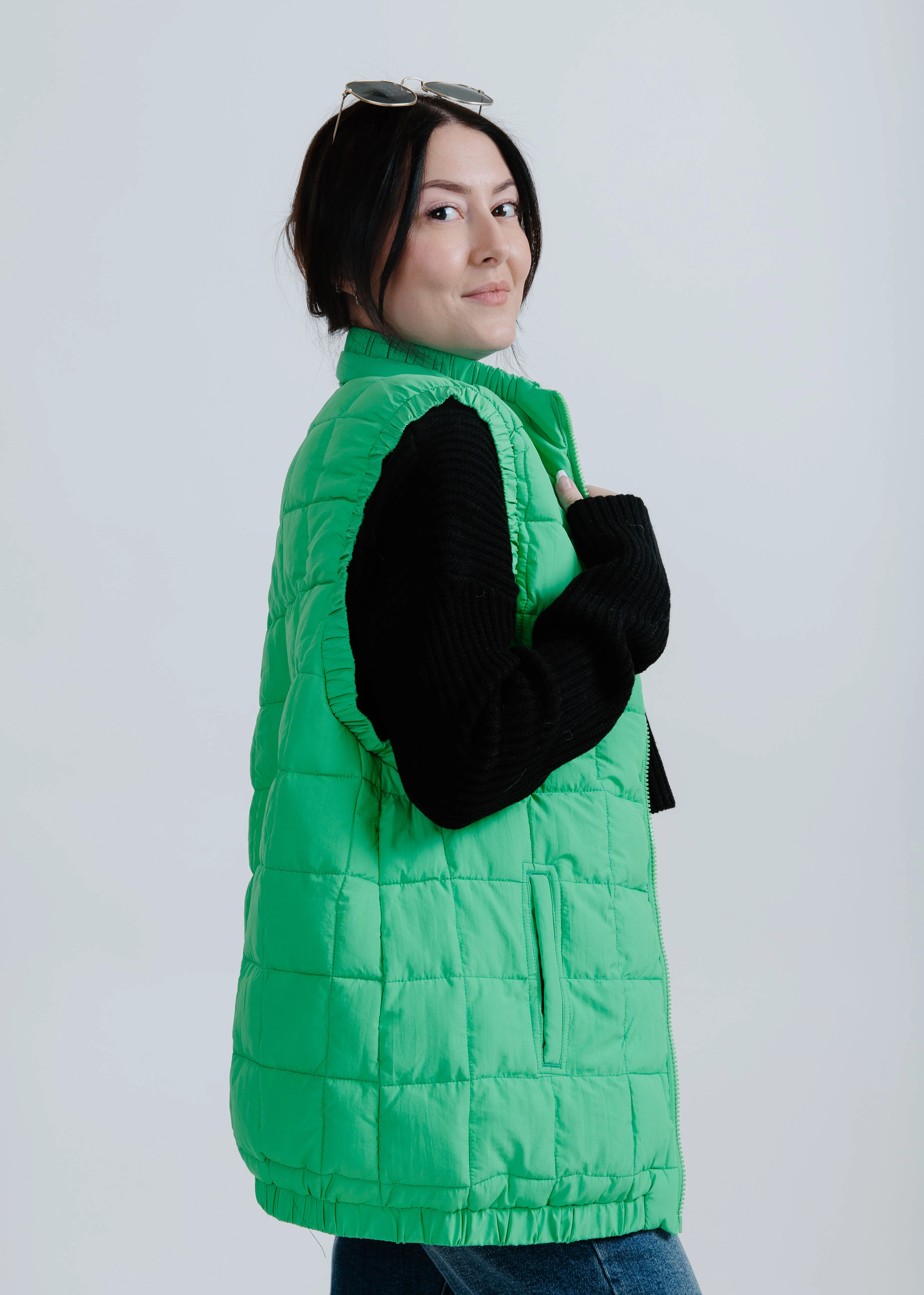 Sweet Betty Puffer Vest - Green