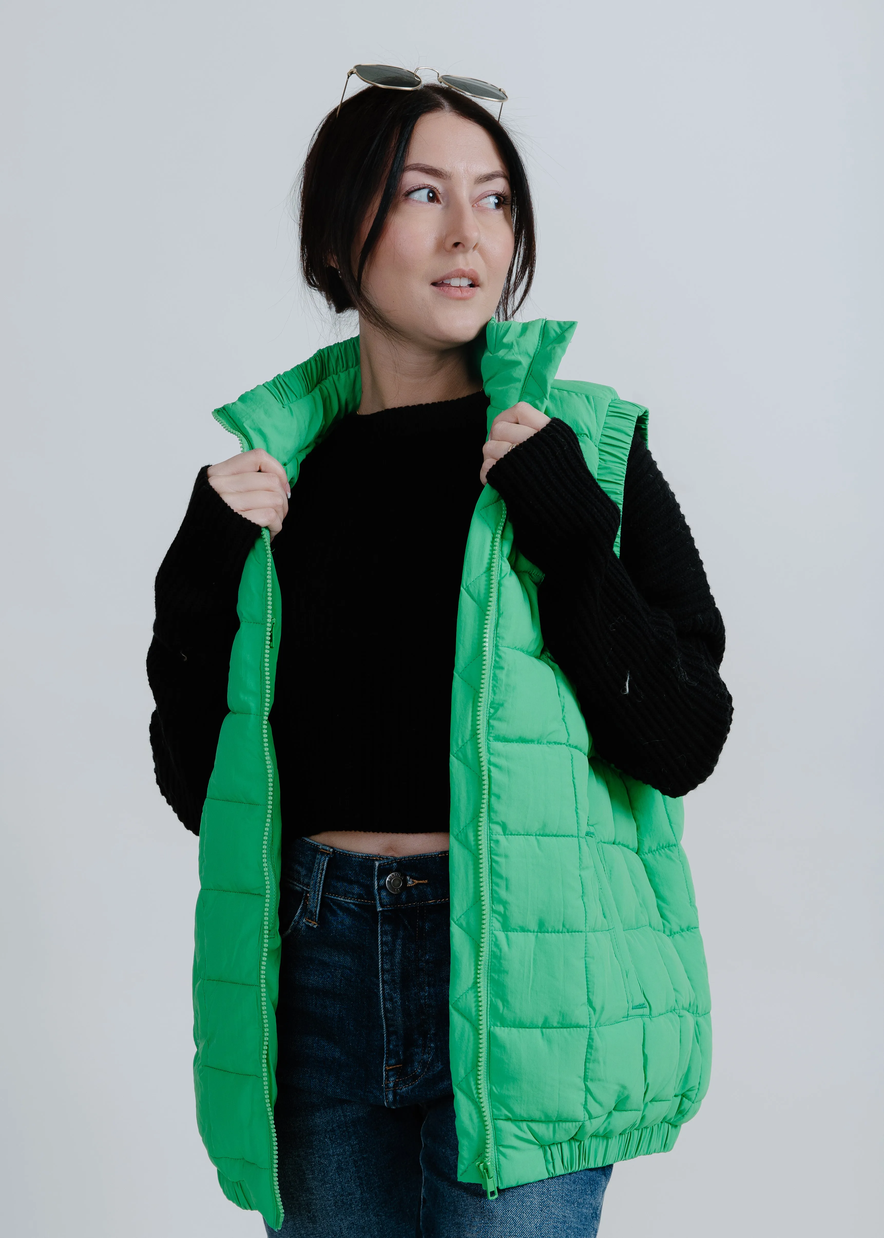 Sweet Betty Puffer Vest - Green
