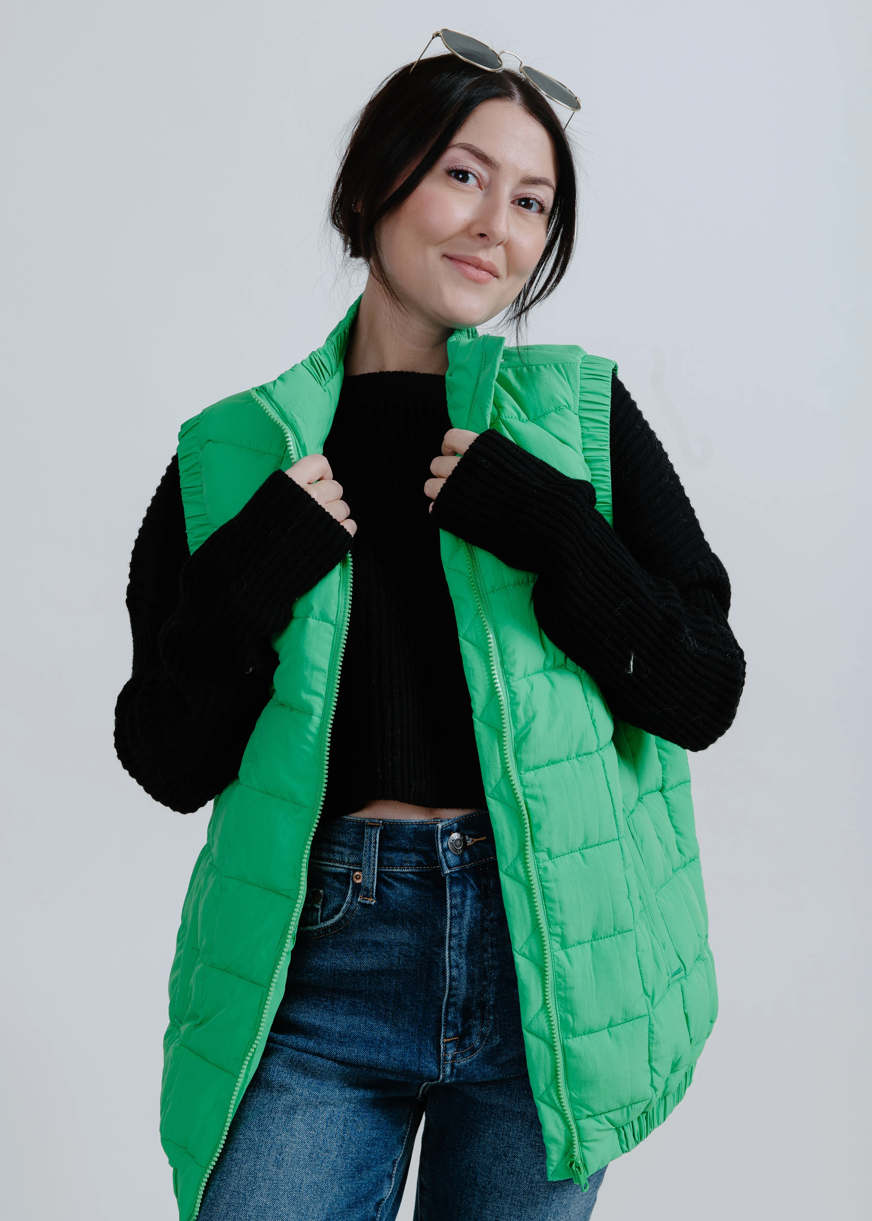 Sweet Betty Puffer Vest - Green
