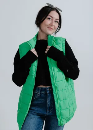 Sweet Betty Puffer Vest - Green