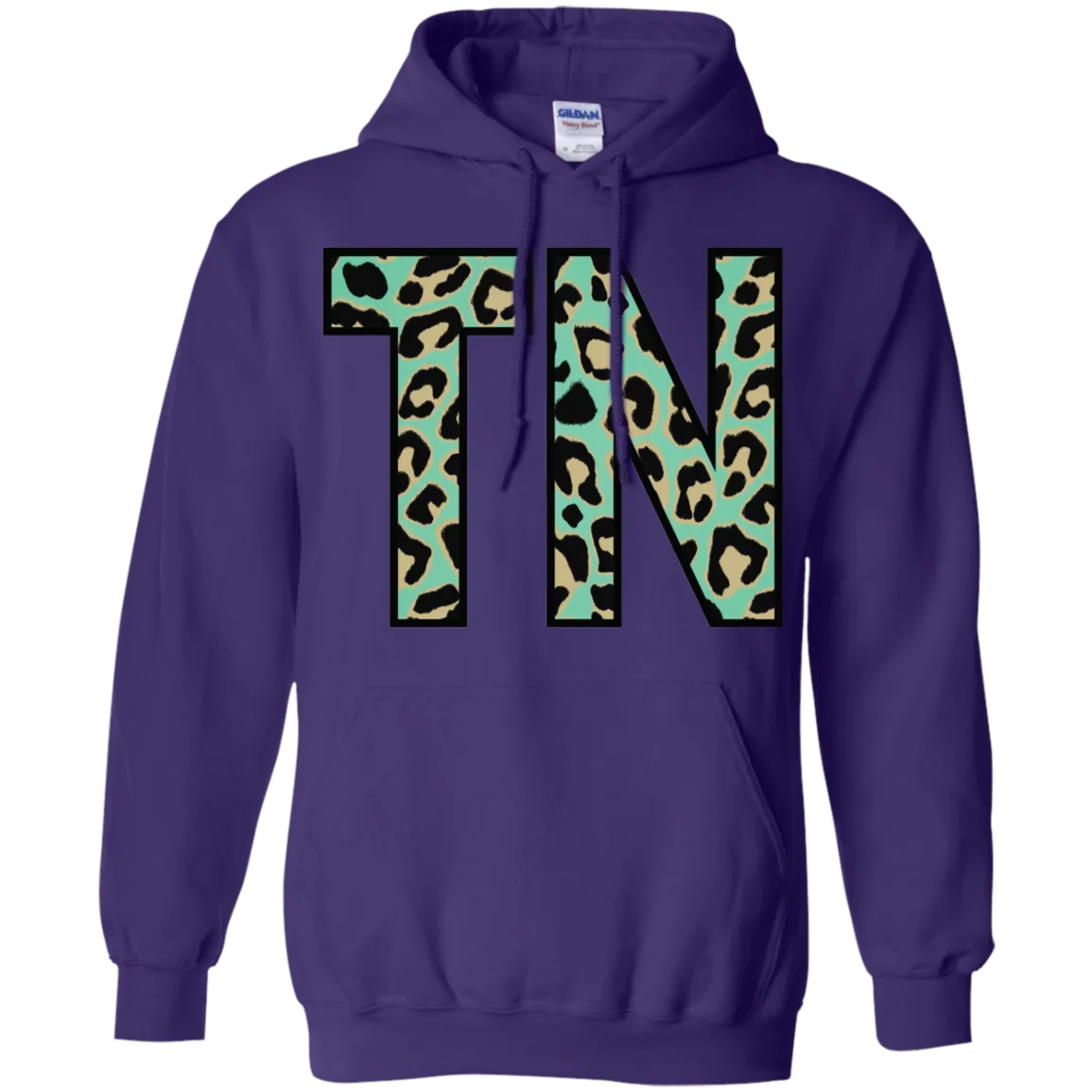 Teal Leopard Tennessee Hoodie – Bold Style Meets Tennessee Pride