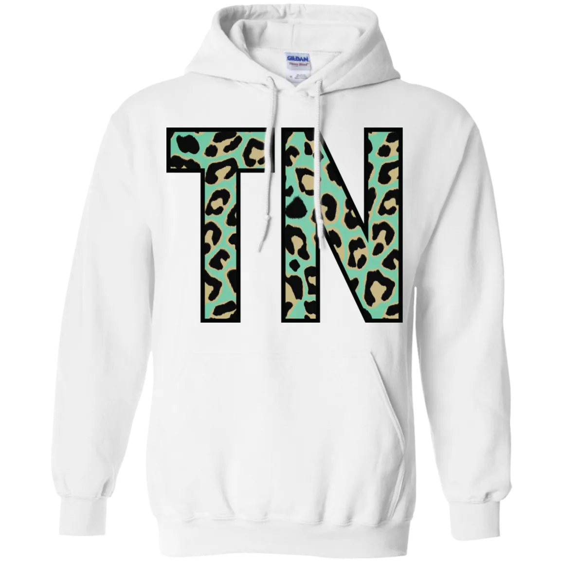 Teal Leopard Tennessee Hoodie – Bold Style Meets Tennessee Pride