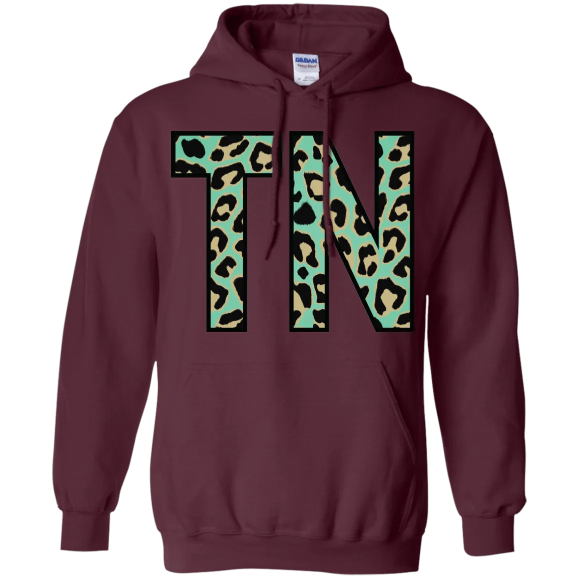 Teal Leopard Tennessee Hoodie – Bold Style Meets Tennessee Pride