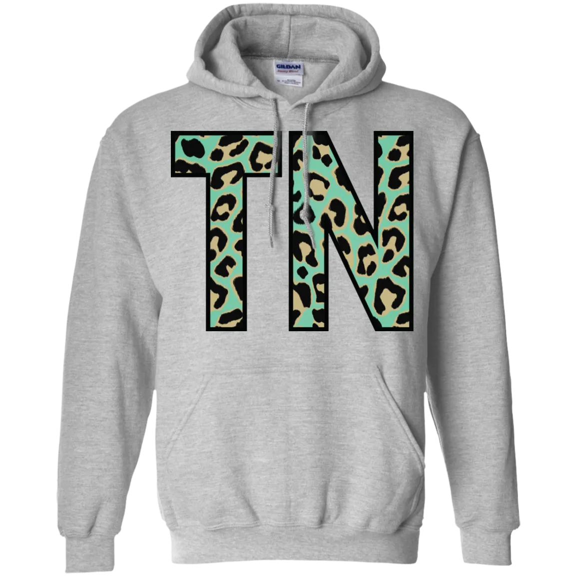Teal Leopard Tennessee Hoodie – Bold Style Meets Tennessee Pride