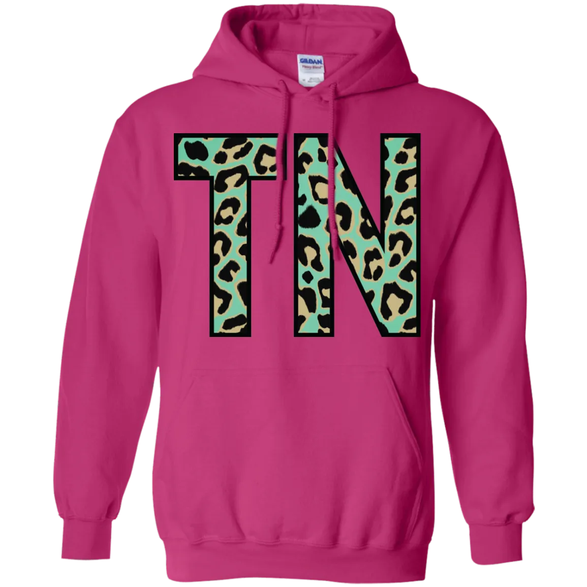 Teal Leopard Tennessee Hoodie – Bold Style Meets Tennessee Pride