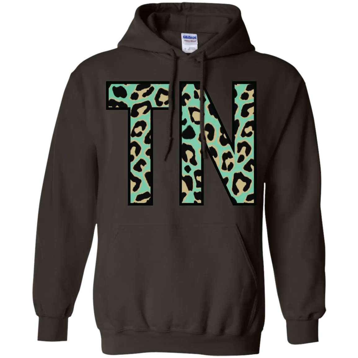 Teal Leopard Tennessee Hoodie – Bold Style Meets Tennessee Pride