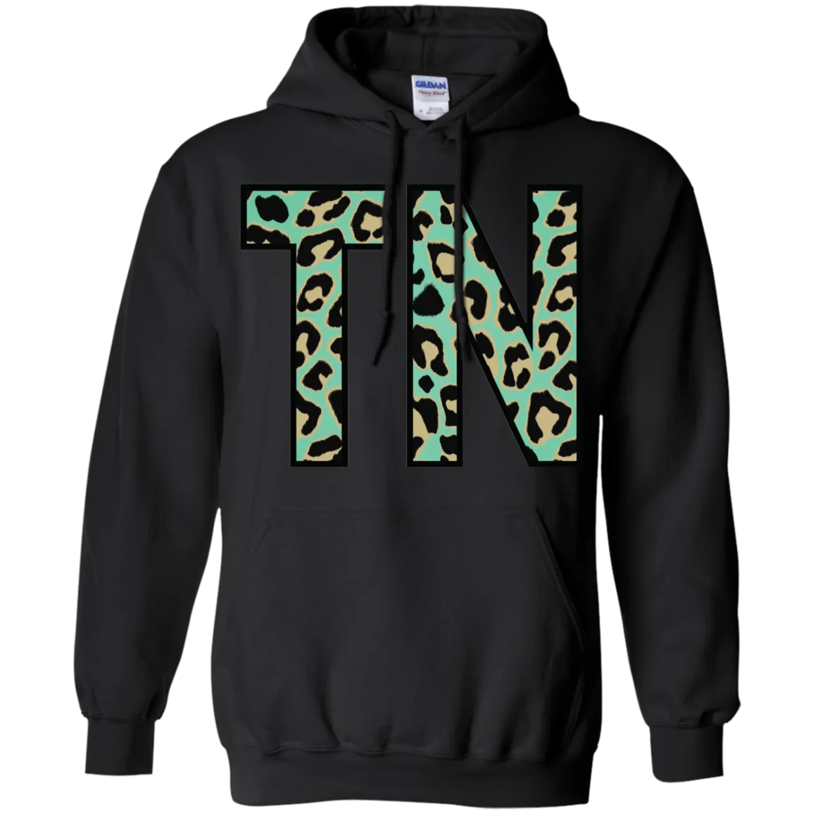 Teal Leopard Tennessee Hoodie – Bold Style Meets Tennessee Pride