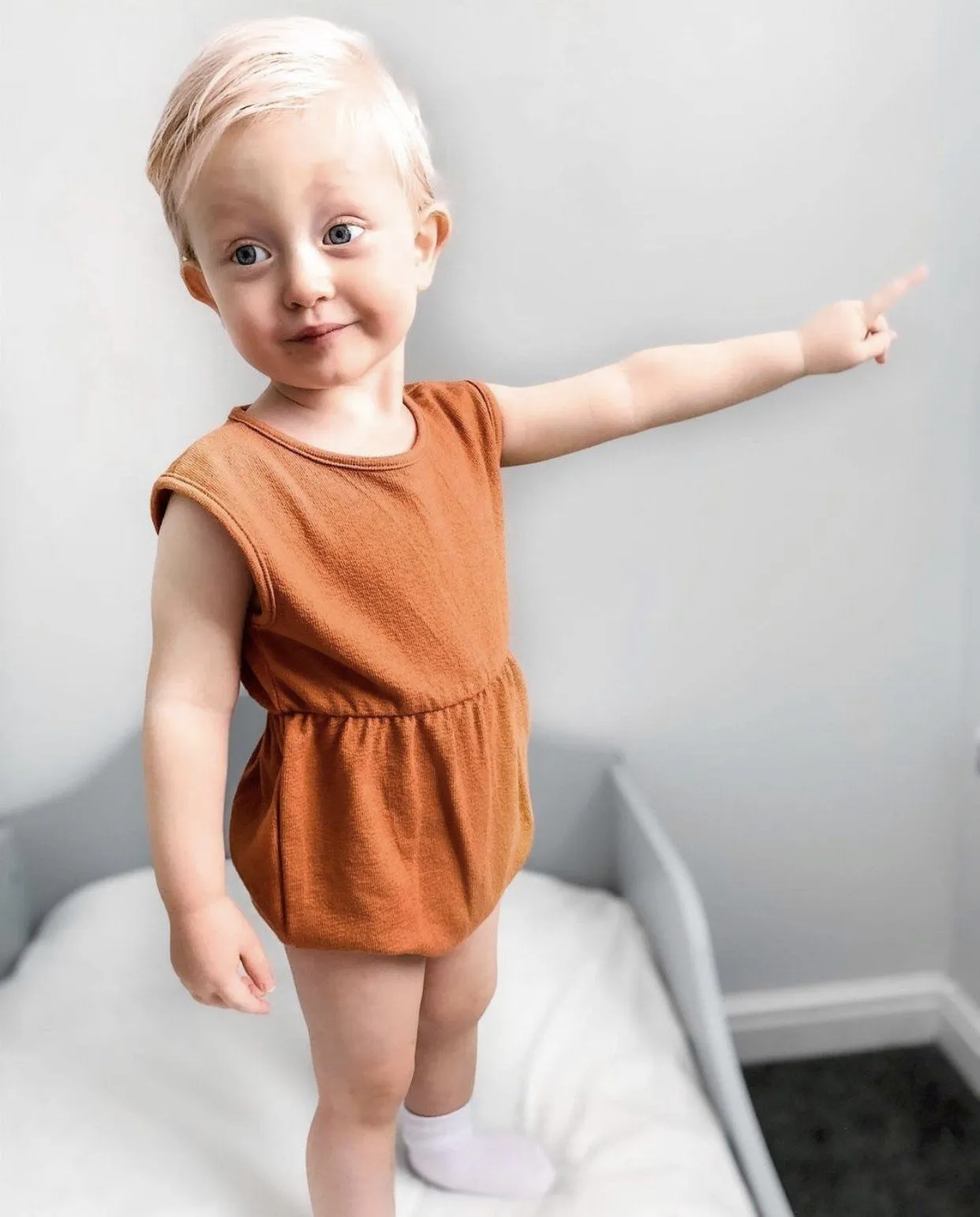 Terry Towelling Rust Romper