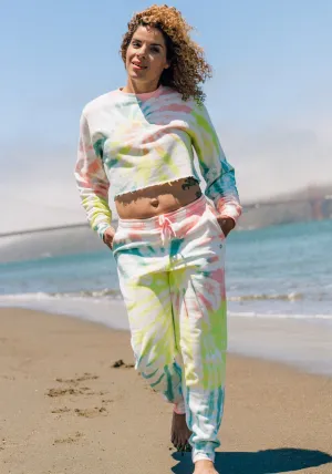 Tie-Dye Boyfriend Fleece Jogger Sweatpants – Rainbow Sherbet