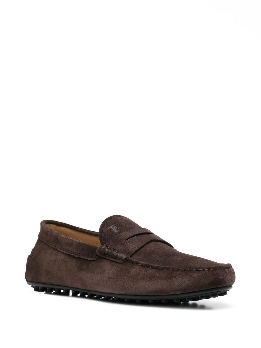 Tod's Chocolate Brown Suede Gommino Flats