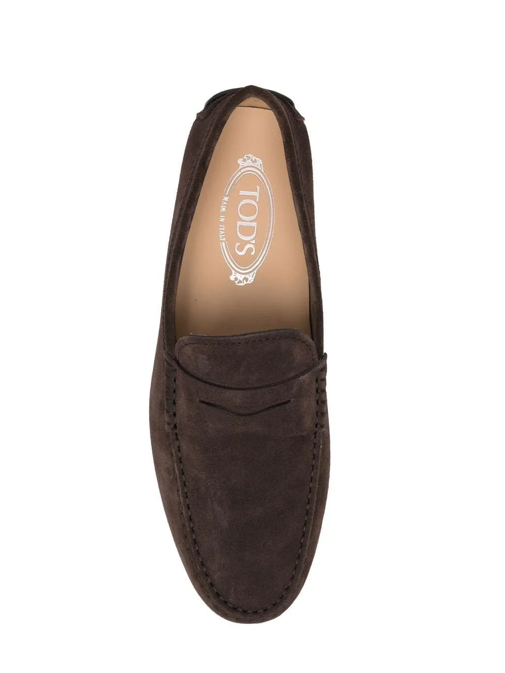 Tod's Chocolate Brown Suede Gommino Flats