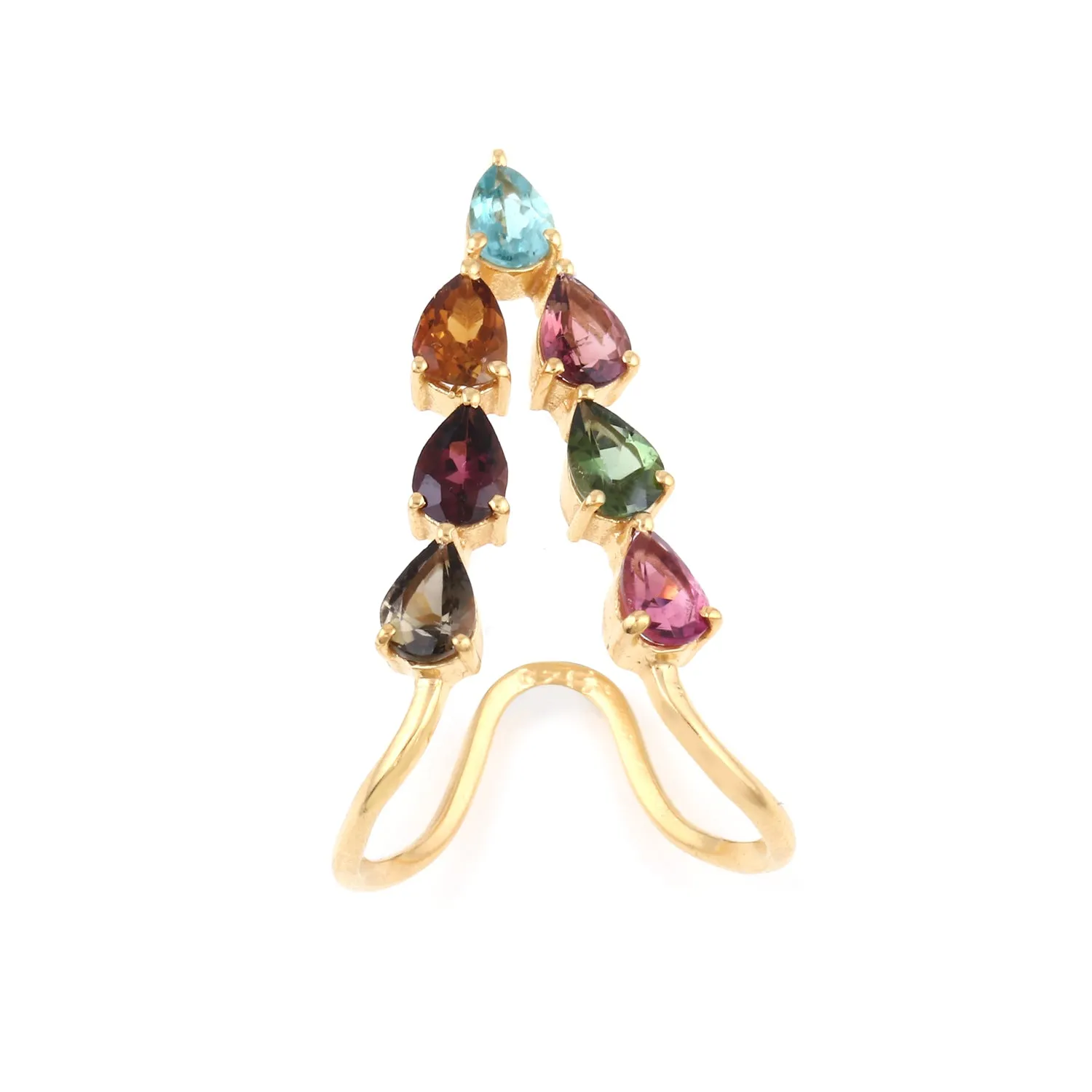 Tourmaline V Cocktail Ring