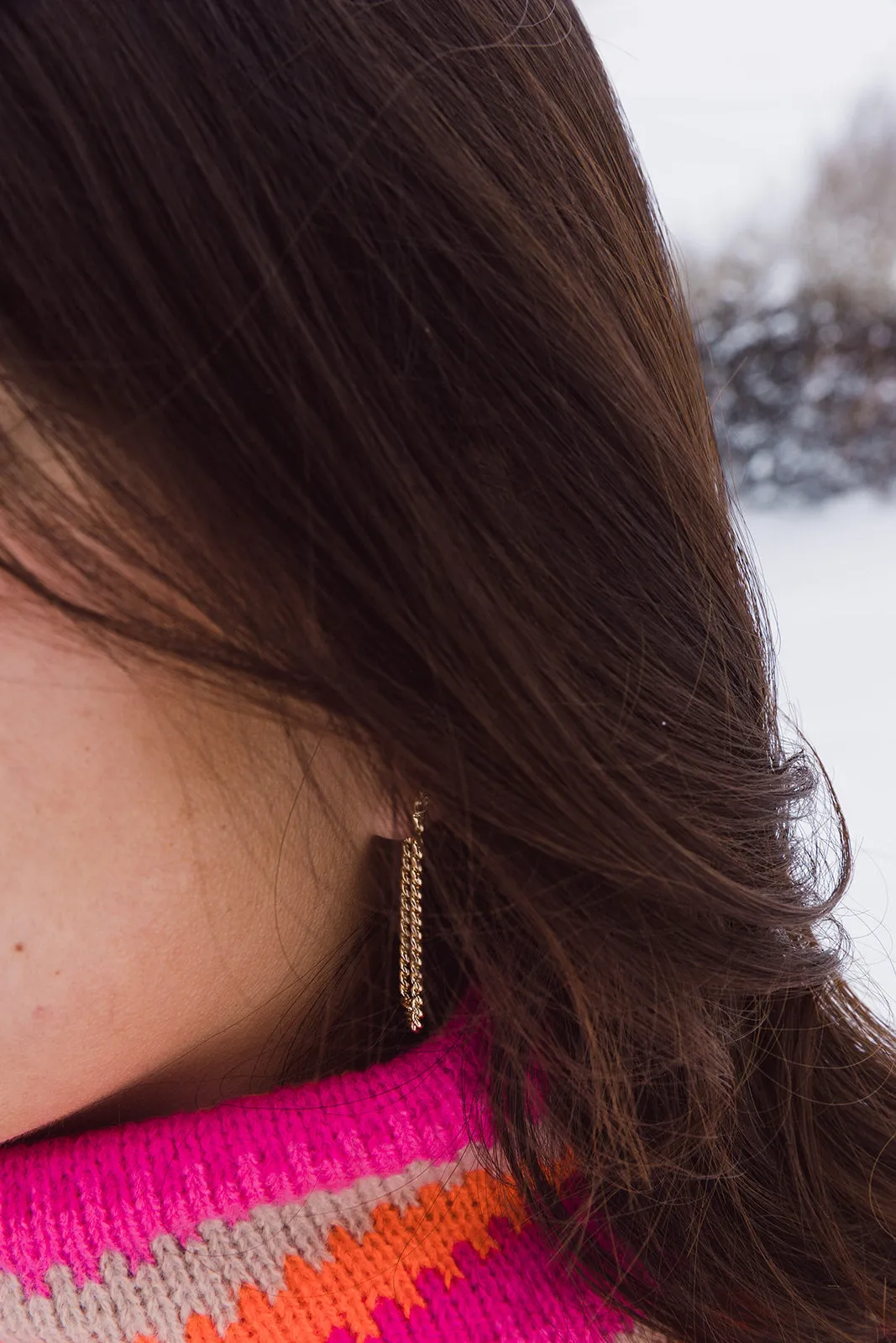 Twisted Wire Rectangle Hoop Earrings