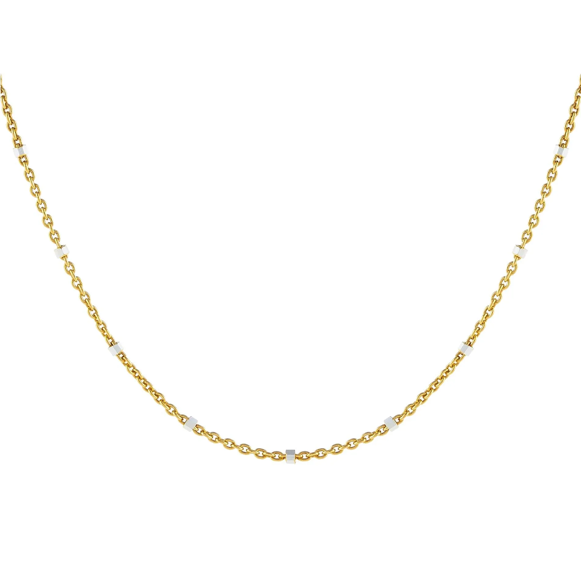 Two Tone Ball Chain Necklace